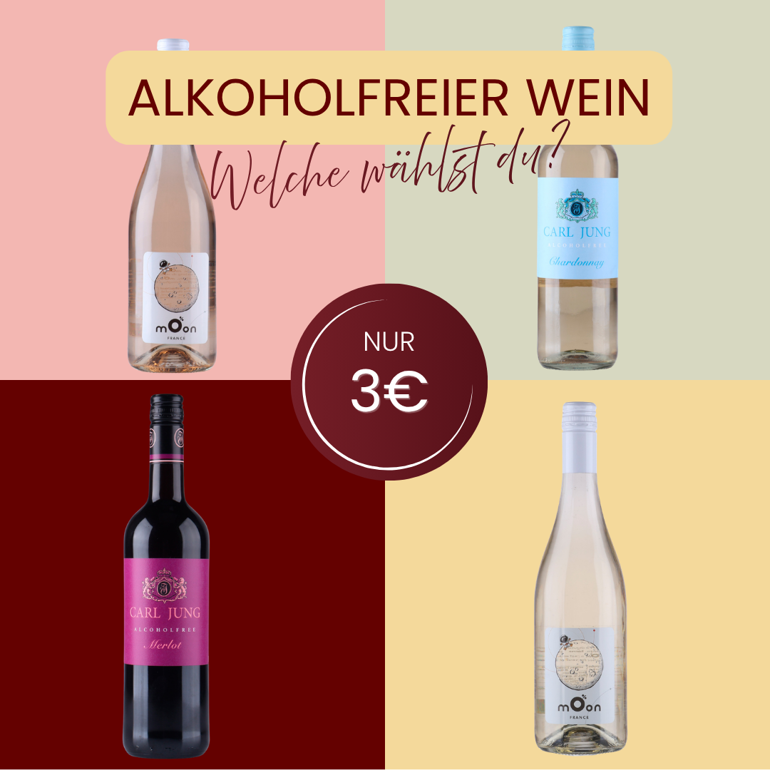 Vinhuset.de Facebook ad: Nur für kurze Zeit Alkoholfreier Wein, 3€