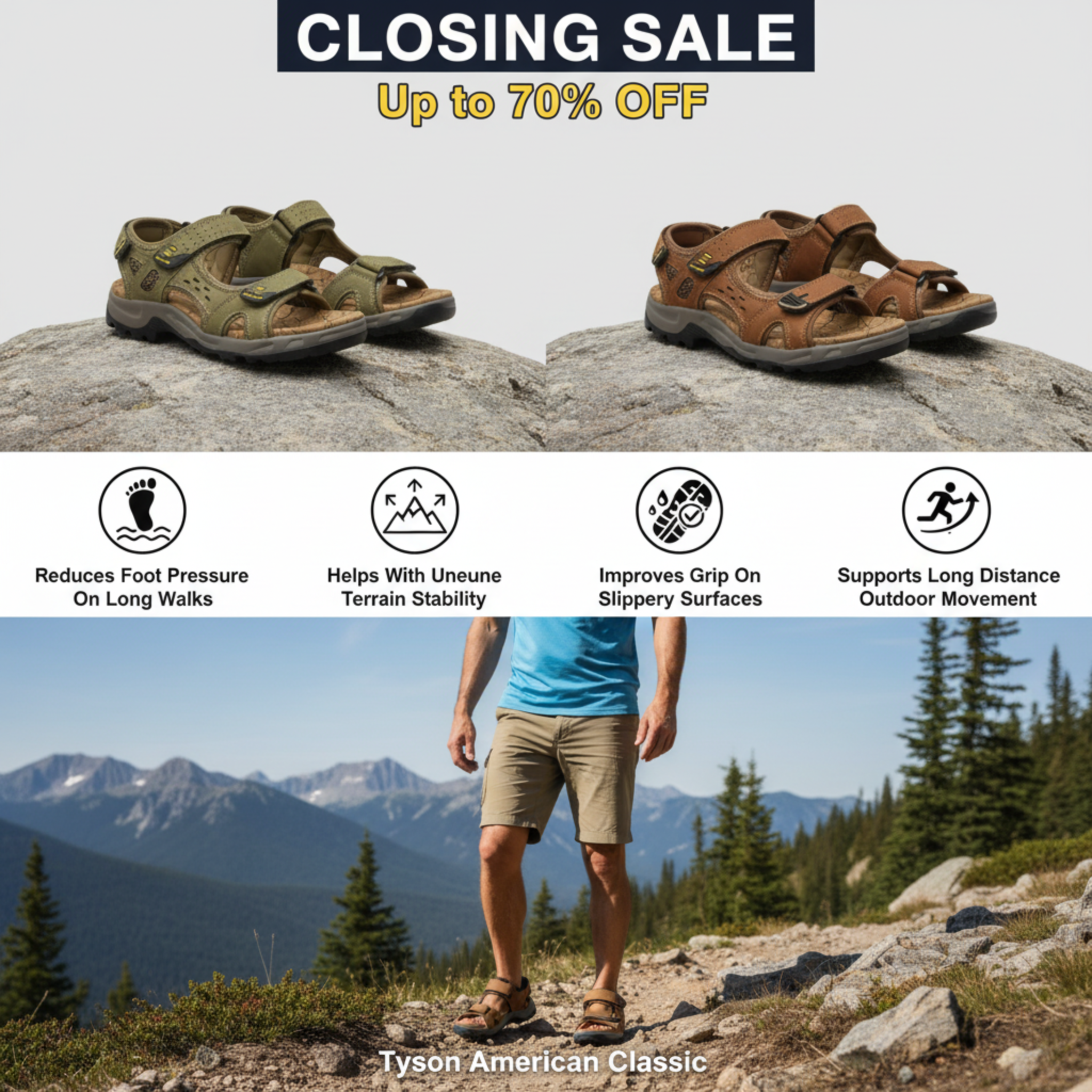 Tyson American Classic Facebook ad: Walk Without Foot Pain Again