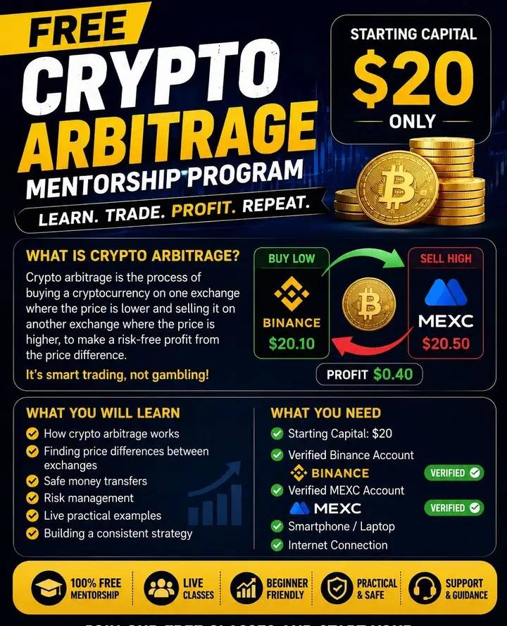 Thee crypto pro Facebook ad: CRYPTO ARBITRAGE TRADING