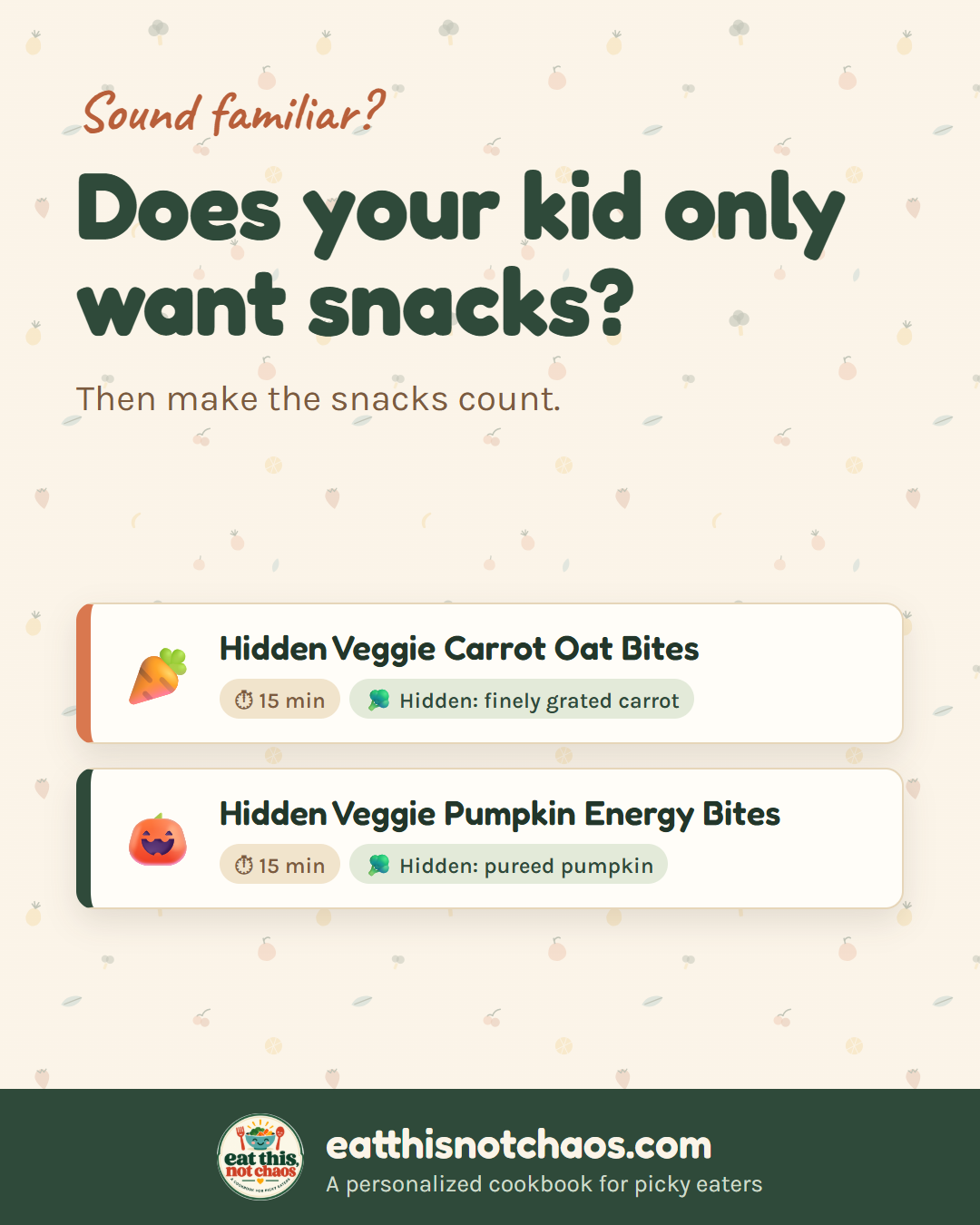 Eat This, Not Chaos Facebook ad: Eat This, Not Chaos | Personalized Recipes & Meal Plans…