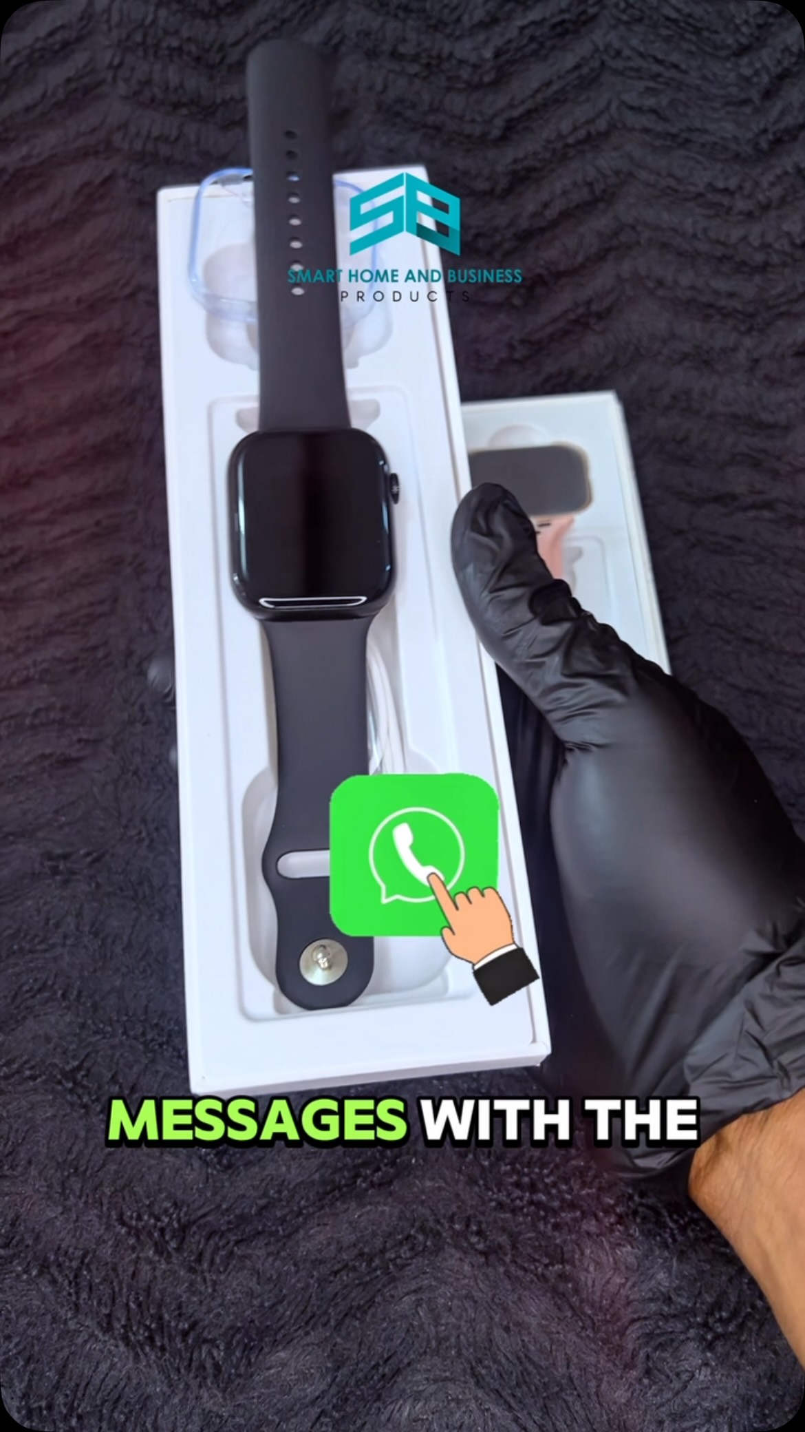 Smart Home and Business Products Facebook ad: Reply to WhatsApp messages directly from your wrist!