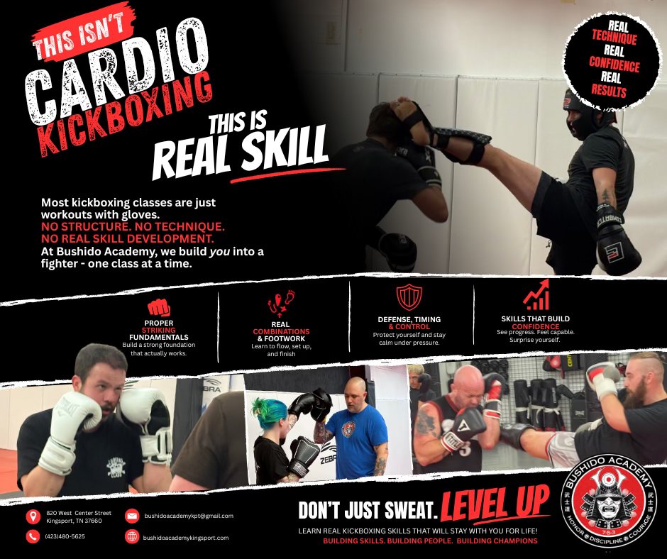 Bushido MMA, Combat Sports & Fitness Facebook ad: Kingsport Brazilian Jiu Jitsu & Muay Thai | Bushido Academy