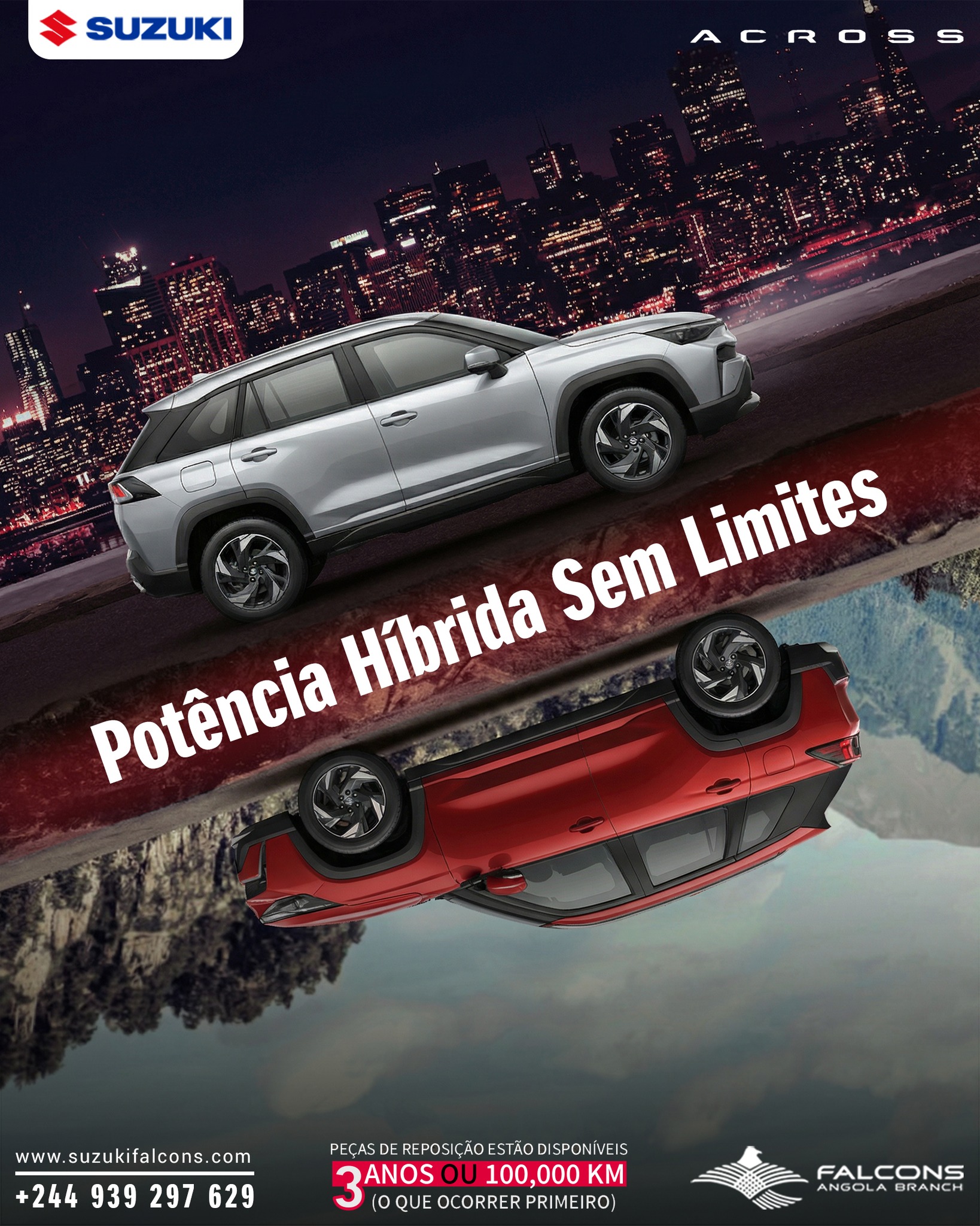 Suzuki Falcons Facebook ad: O futuro da condução é híbrido.