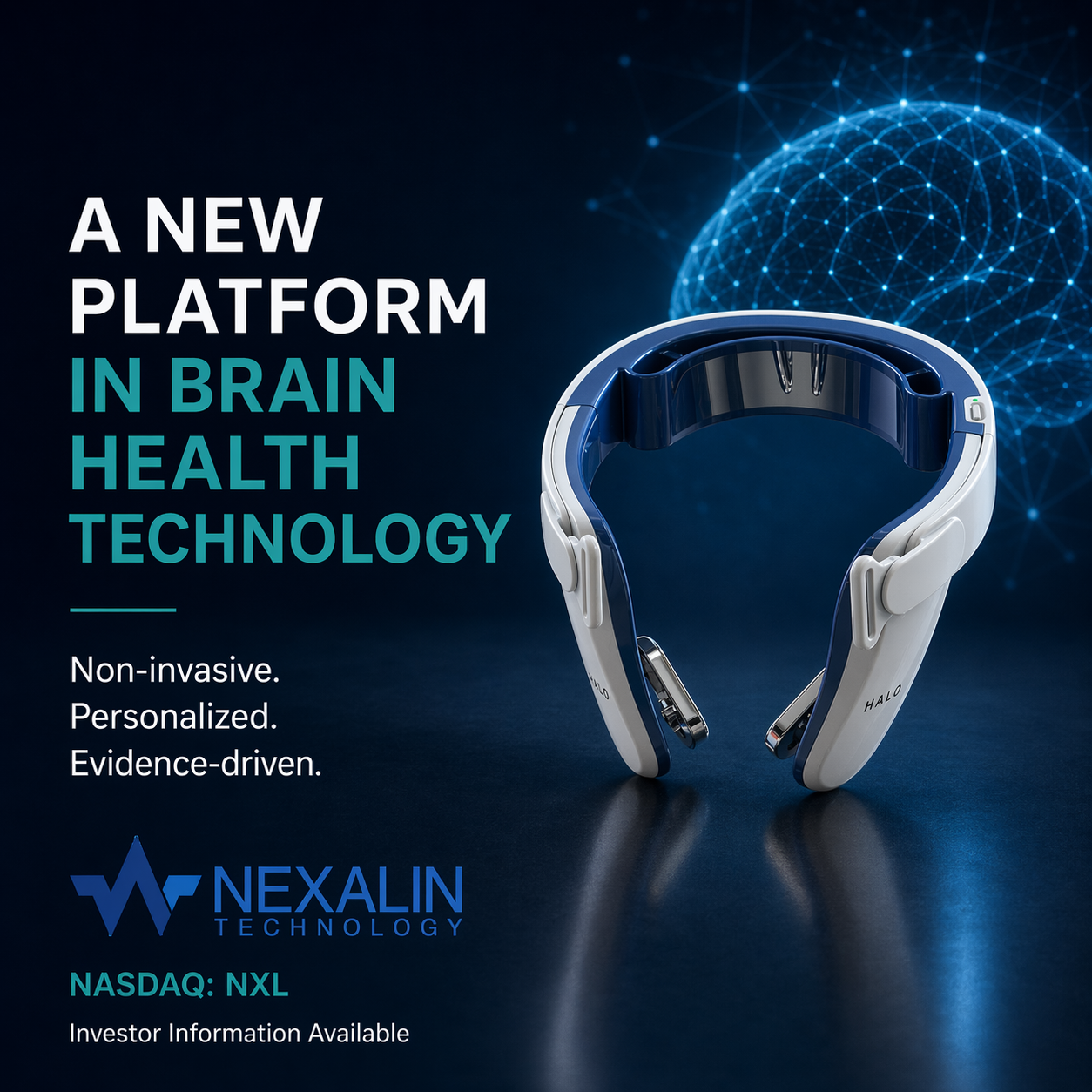 Nexalin Technology Facebook ad: A new era in brain health.