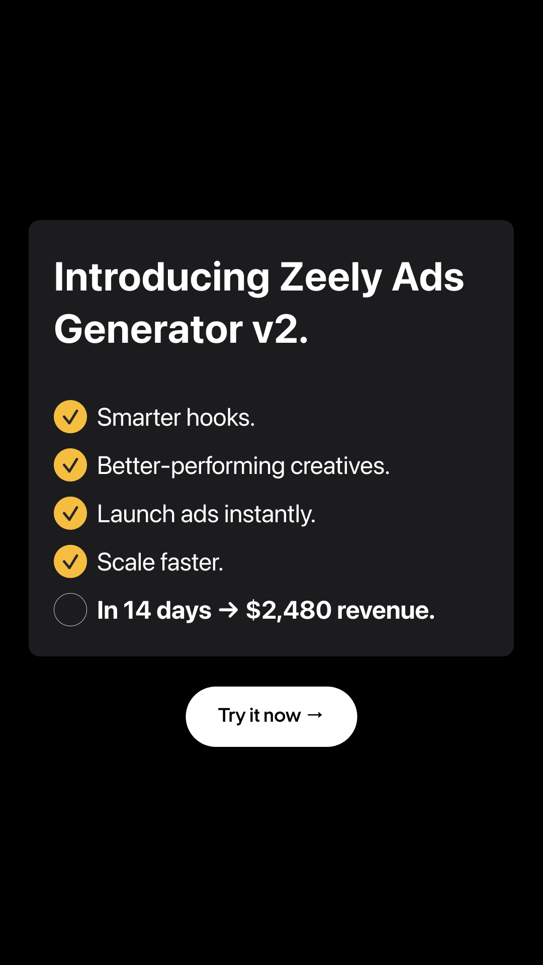 Zeely Facebook ad