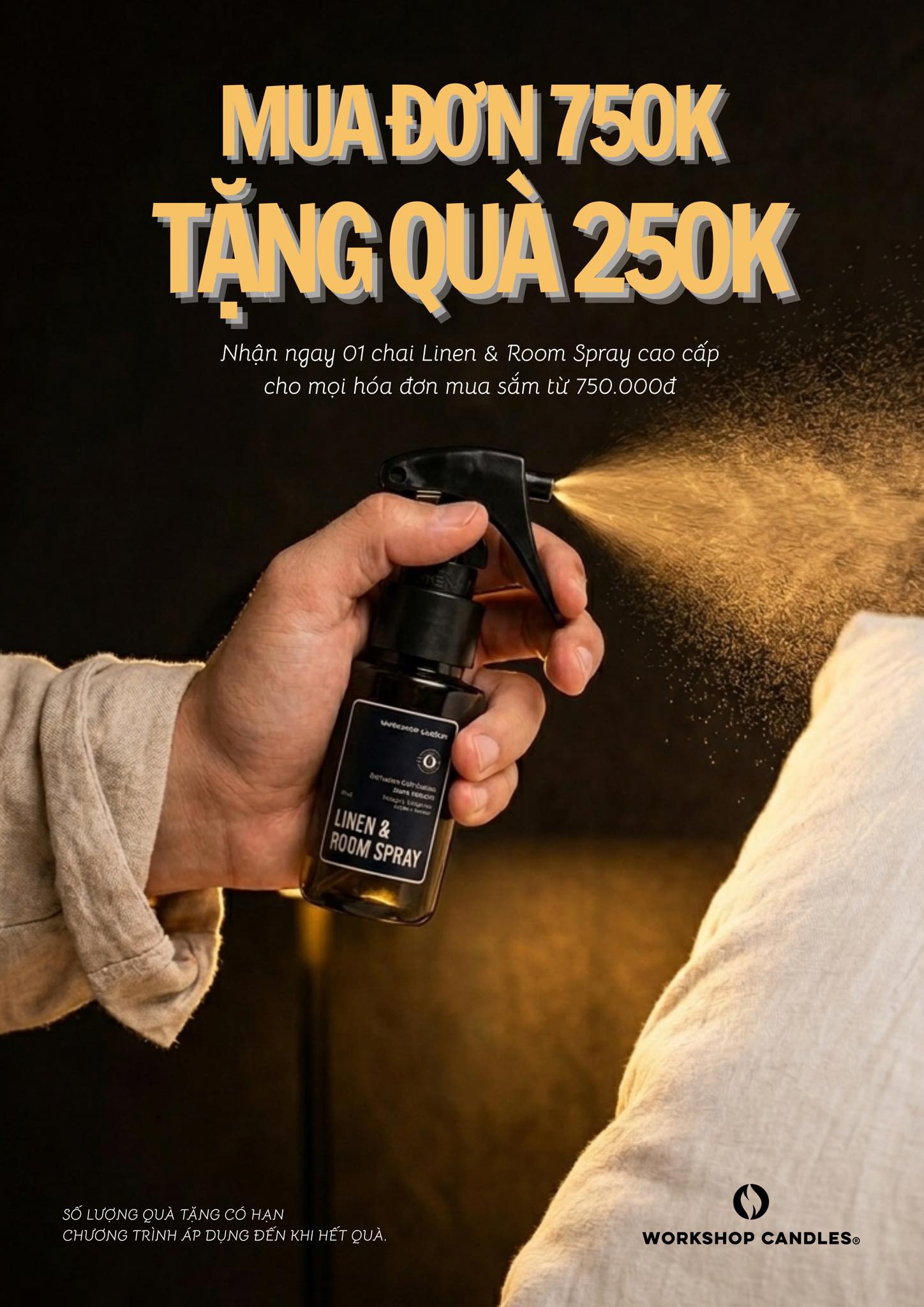 Workshop Candles - Nến Thơm Nghệ Thuật Facebook ad: /𝗙𝗥𝗘𝗘 𝗚𝗜𝗙𝗧/ 𝗟𝗜𝗡𝗘𝗡 & 𝗥𝗢𝗢𝗠 𝗦𝗣𝗥𝗔𝗬…
