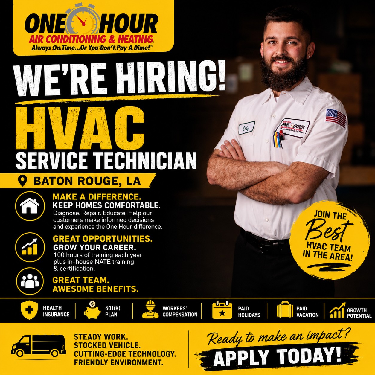 River City's One Hour Air Conditioning and Heating Facebook ad