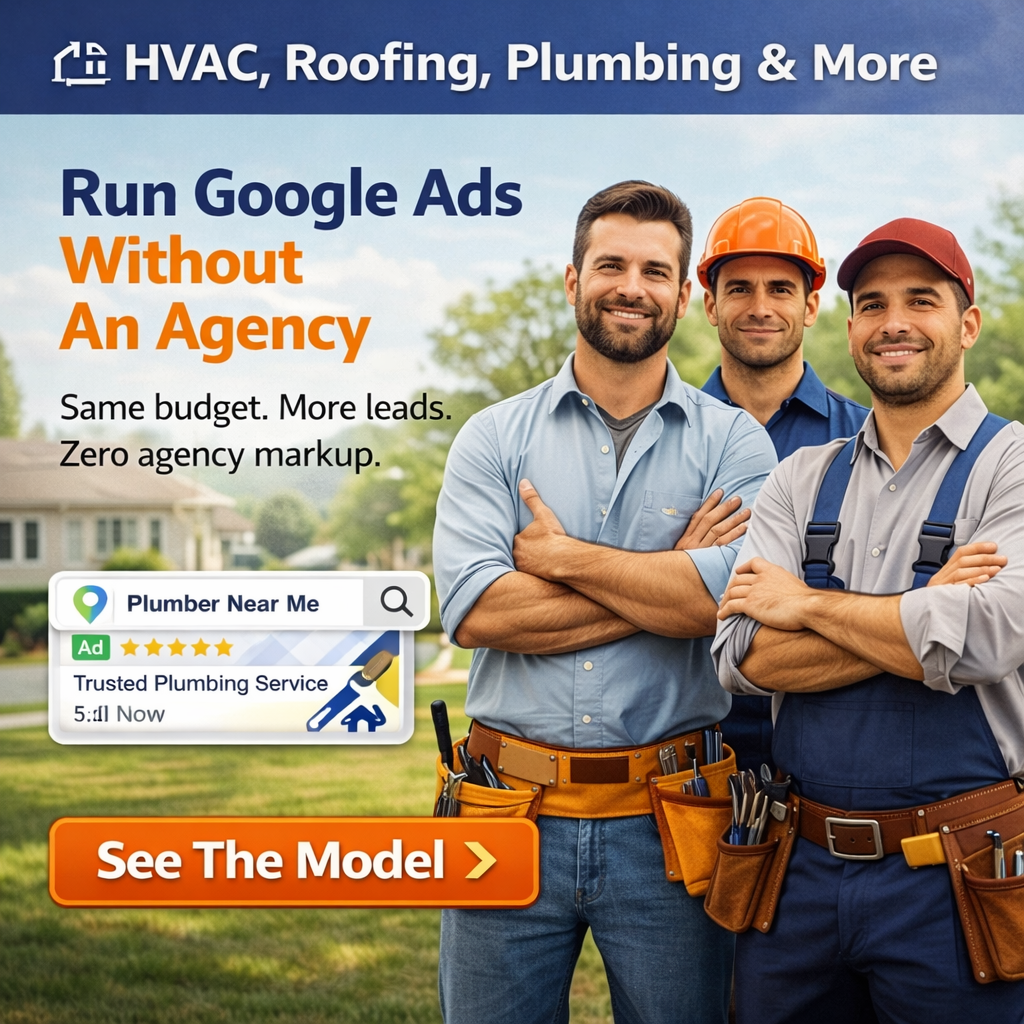 ServiceLine Facebook ad: Google Ads With No Agency Fees On Top