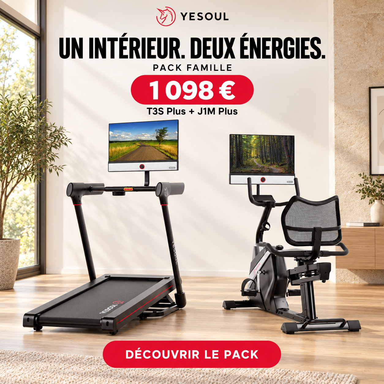 Yesoul Fitness France Facebook ad: Cet été, offrez à votre famille un espace fitness à…