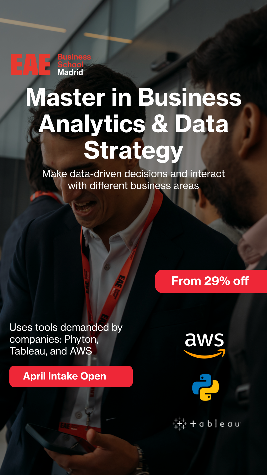 EAE Business School Facebook ad from Mar 9, 2026