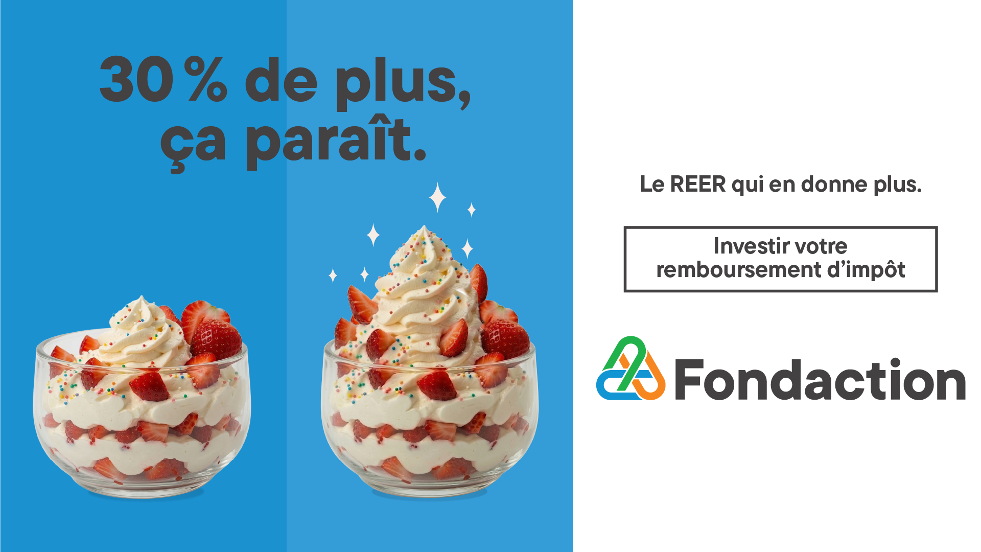Fondaction Facebook ad from May 12, 2026