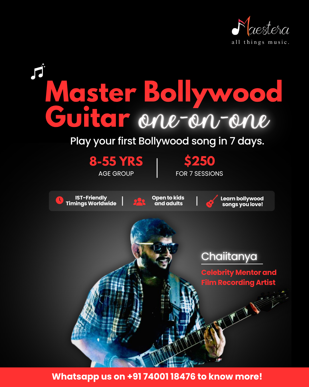 Maestera Music Facebook ad: Chat with us