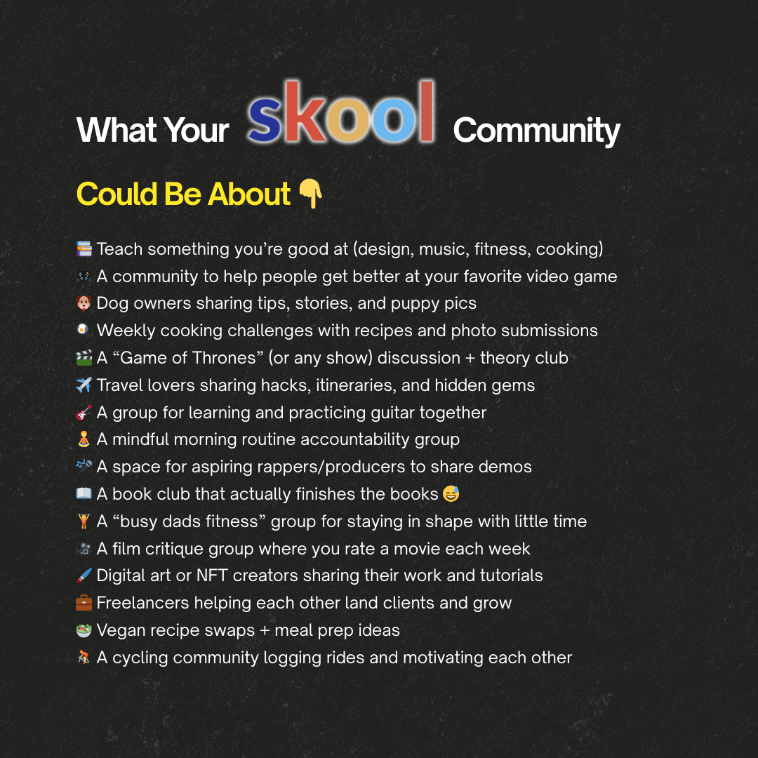 Skool Facebook ad