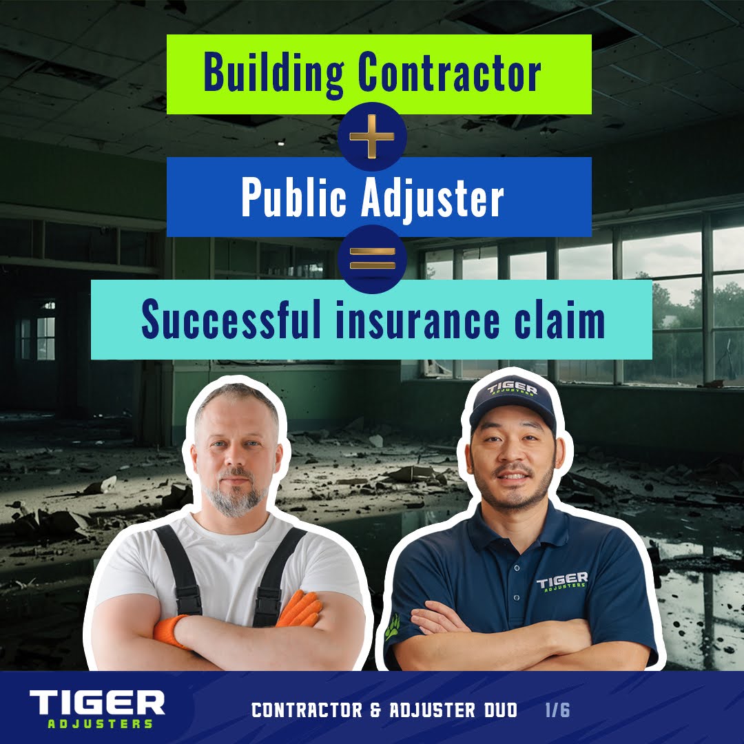 Tiger Adjusters Northeast US Facebook ad: CONTRACTORS: Are your client's insurance payouts falling…