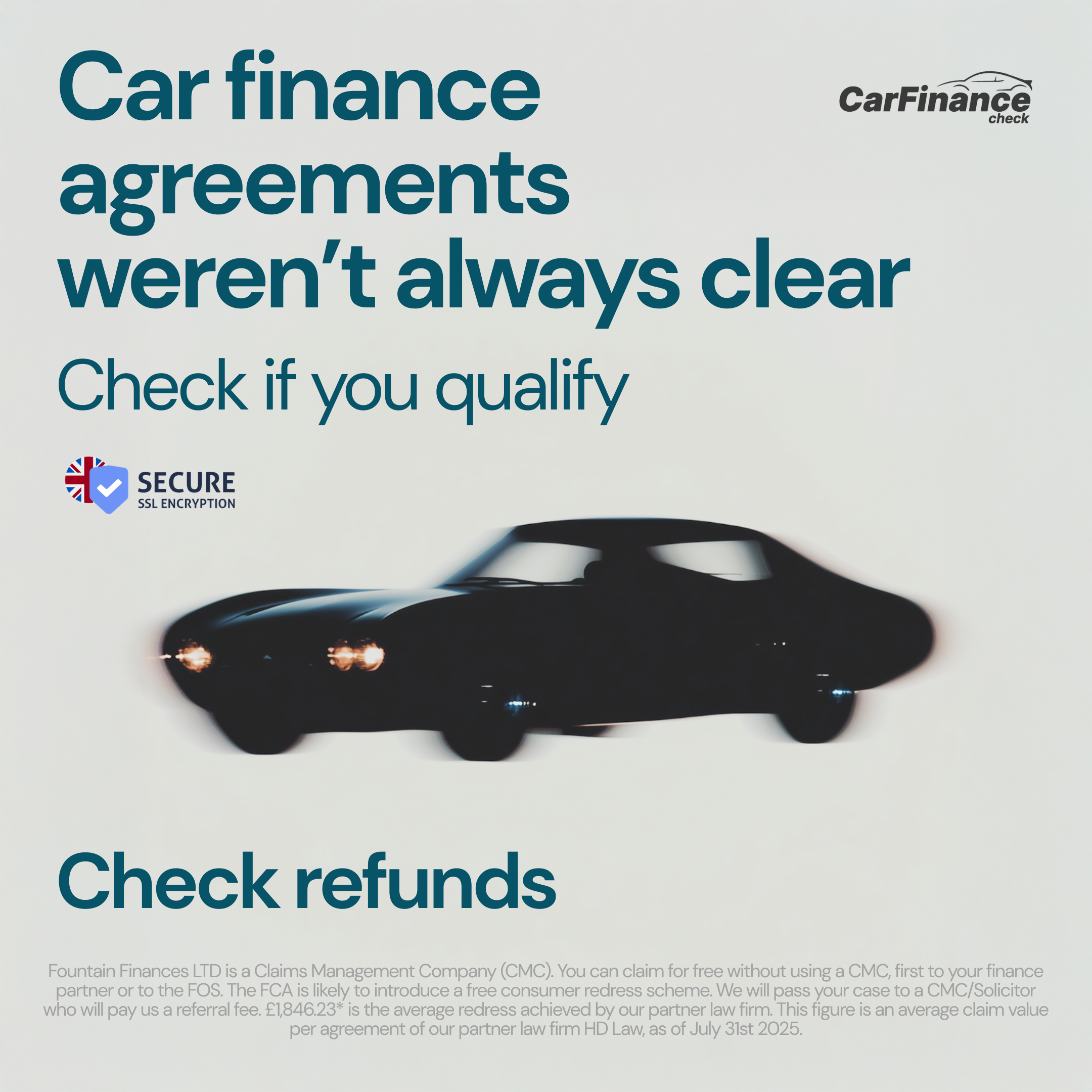CarFinance Check Facebook ad from Mar 20, 2026