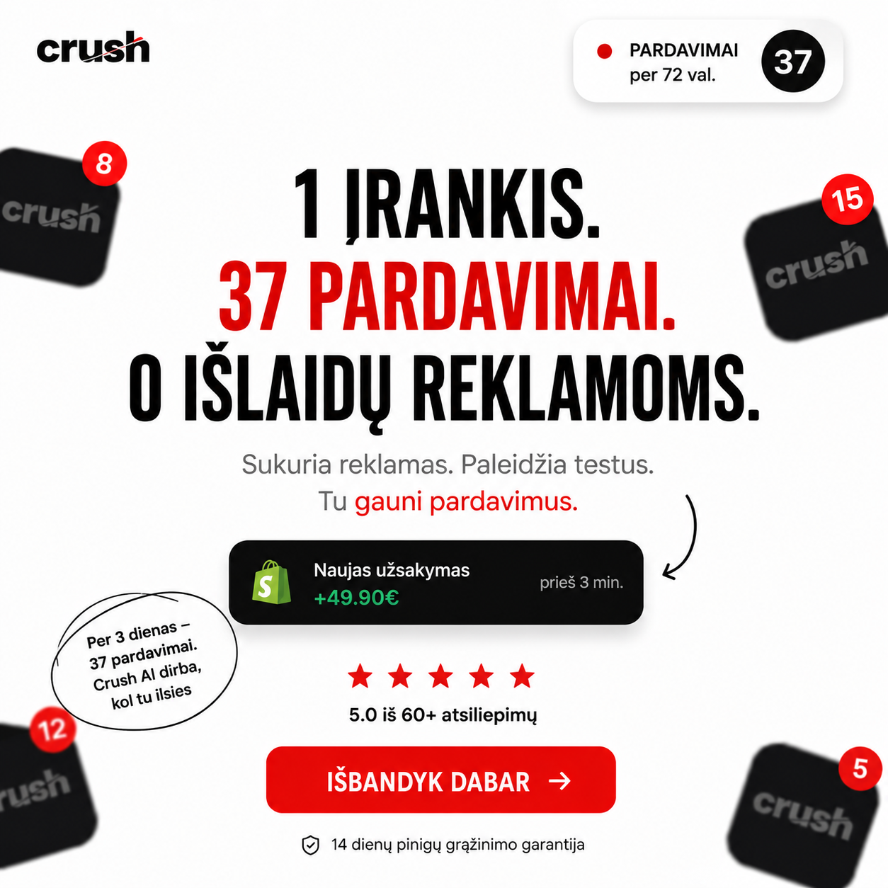 trycrush.ai Facebook ad