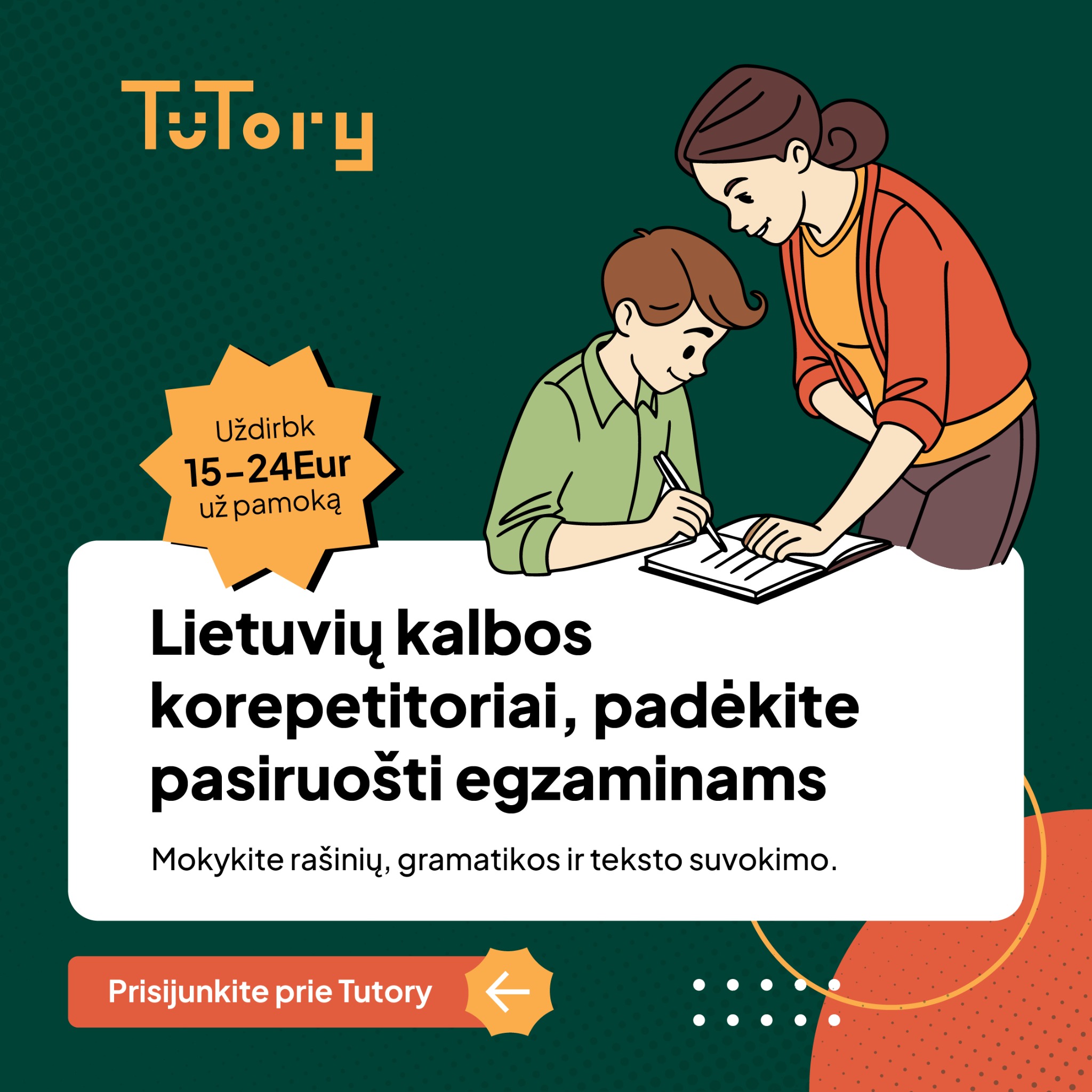 Tutory.lt Facebook ad: Pildykite formą