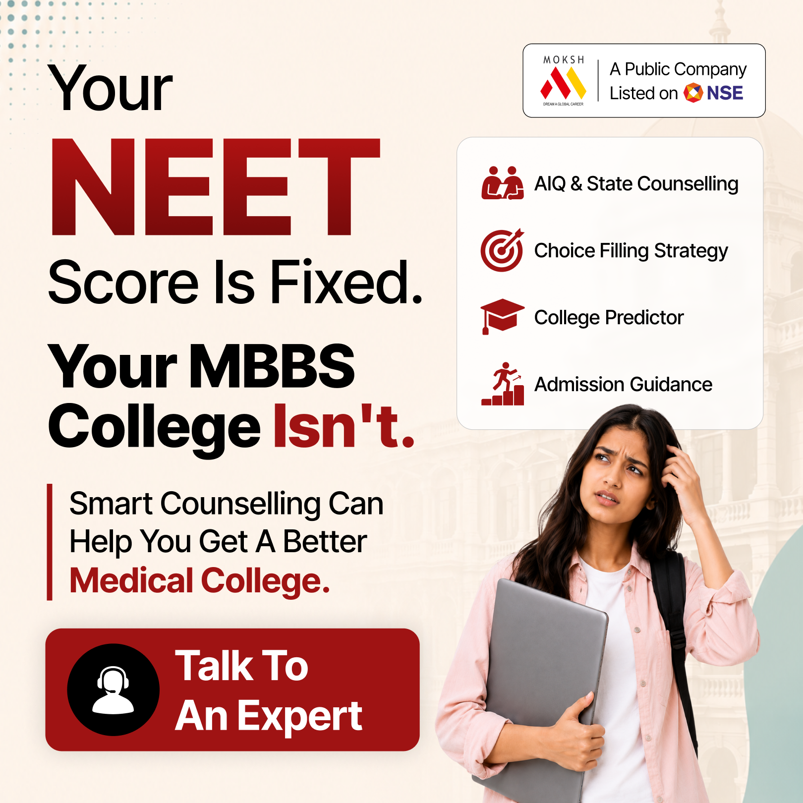 MOKSH Career Planner Facebook ad from Jul 30, 2026