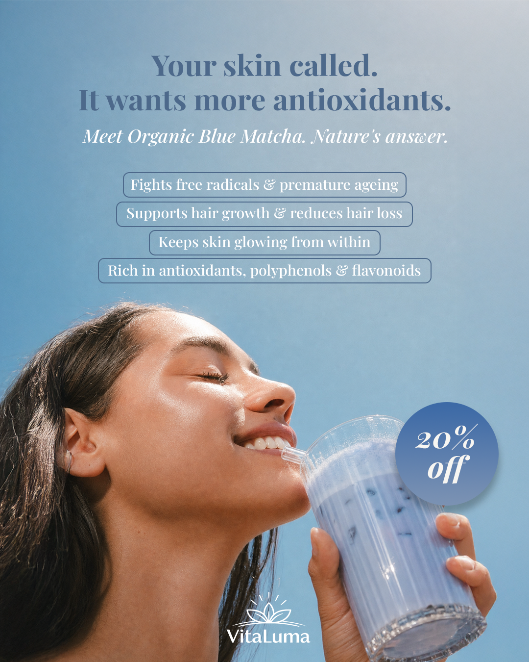 Vitalumasa Facebook ad: 20% OFF Your First Order