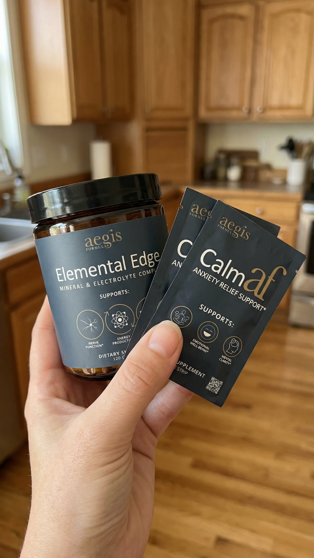 Aegis Formulas Facebook ad: Calm Your Body. Clear Your Head.
