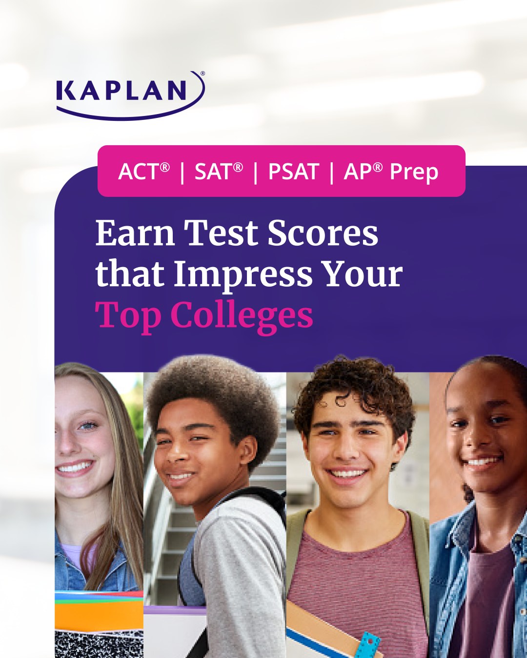 Kaplan College Prep Facebook ad: Your Higher Score? It’s Personal.