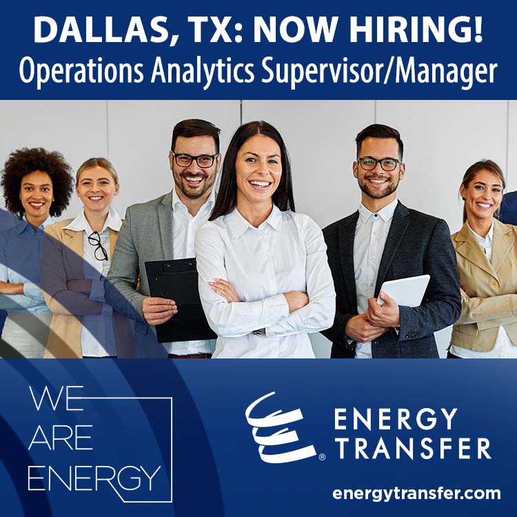 Energy Transfer Careers Facebook ad: Supervisor / Manager - Operations Analytics - 2610000656 |…