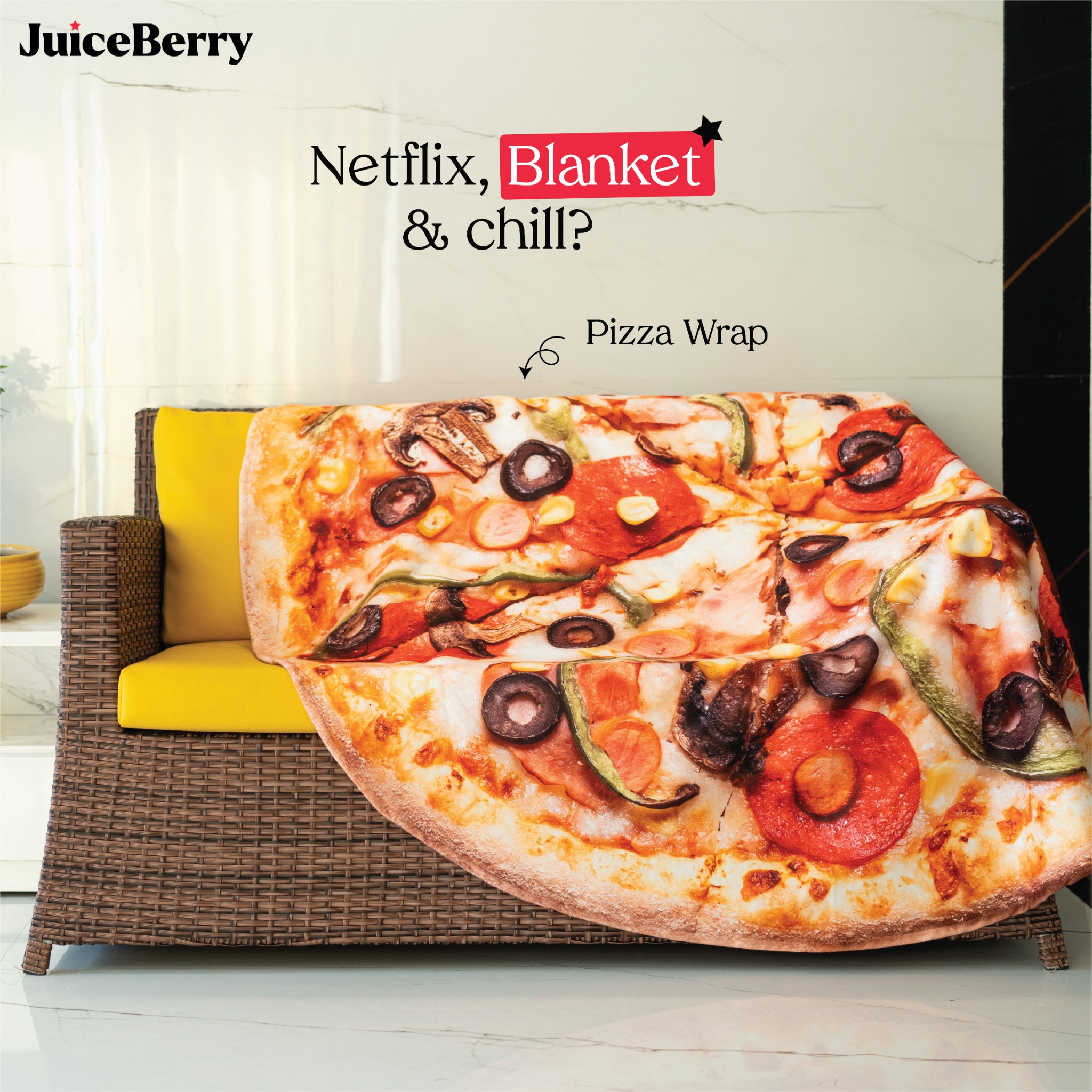 Juiceberry Lifestyle Facebook ad: Netflix nights just got comfier with this blanket!