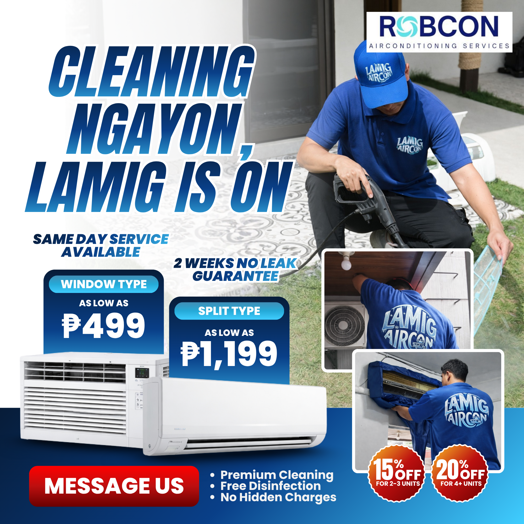 Robcon Airconditioning Services Facebook ad