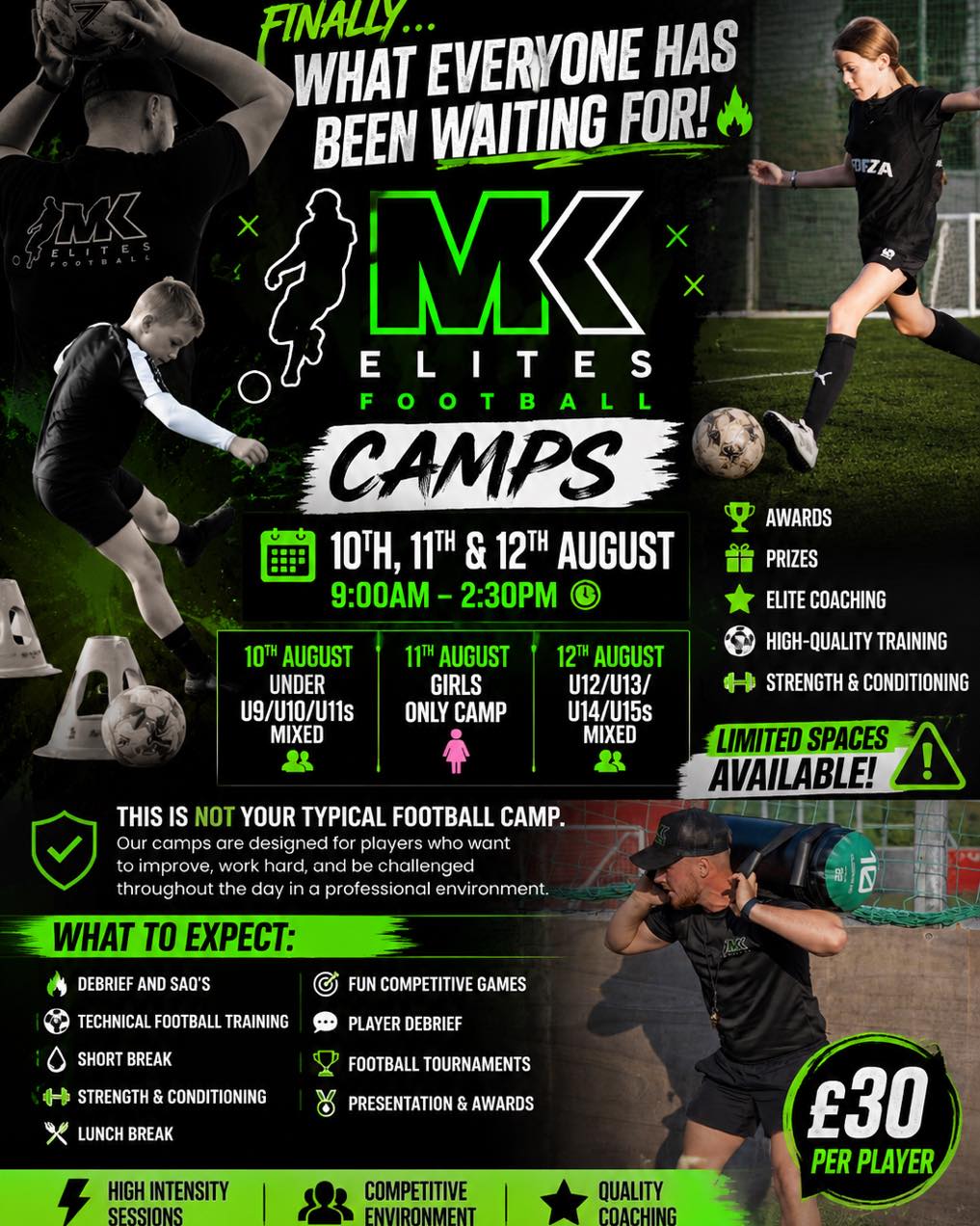 MK Elites Football Facebook ad