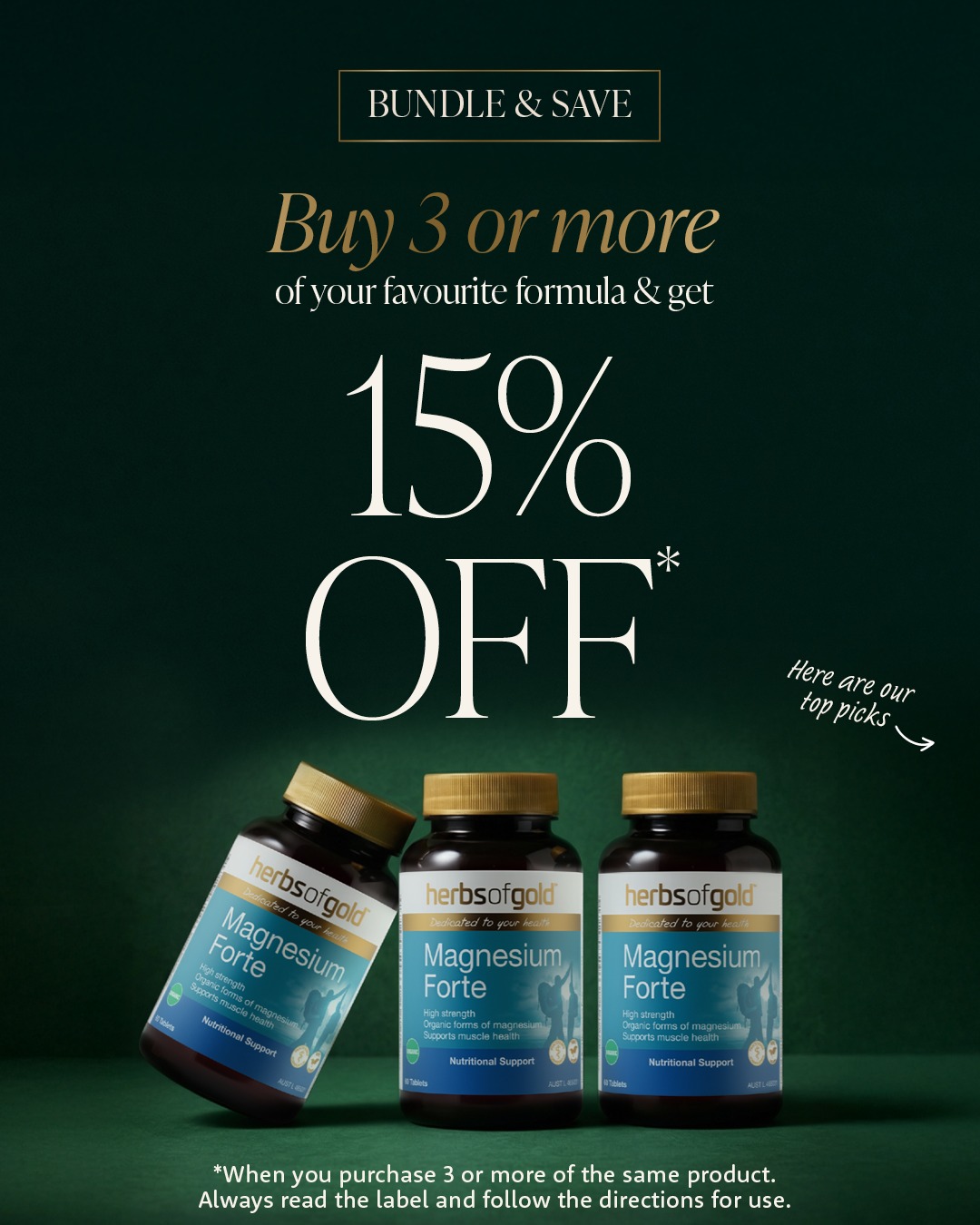 Herbs of Gold Facebook ad: Stock up on favourite formula & save