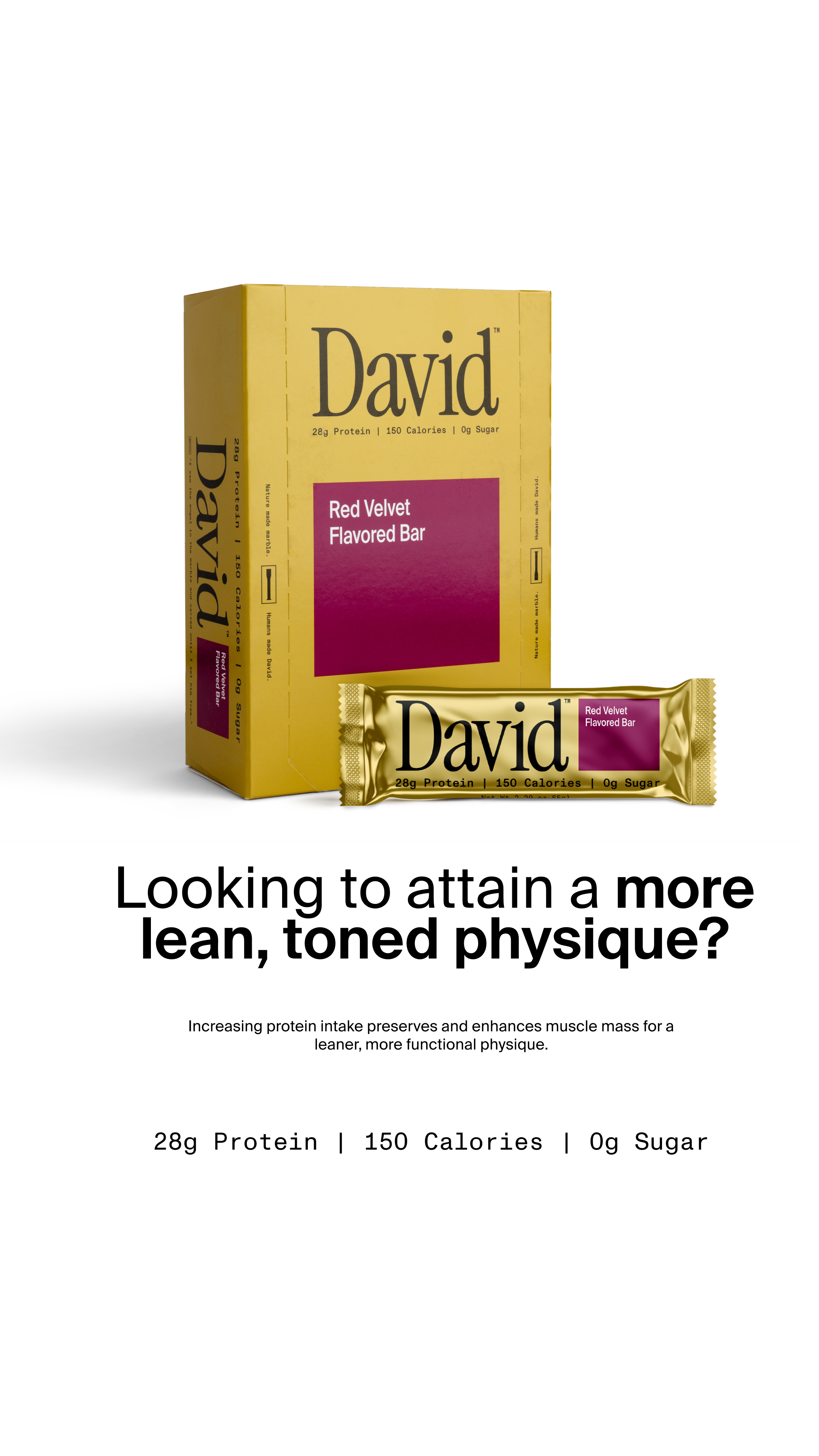 David Protein Facebook ad