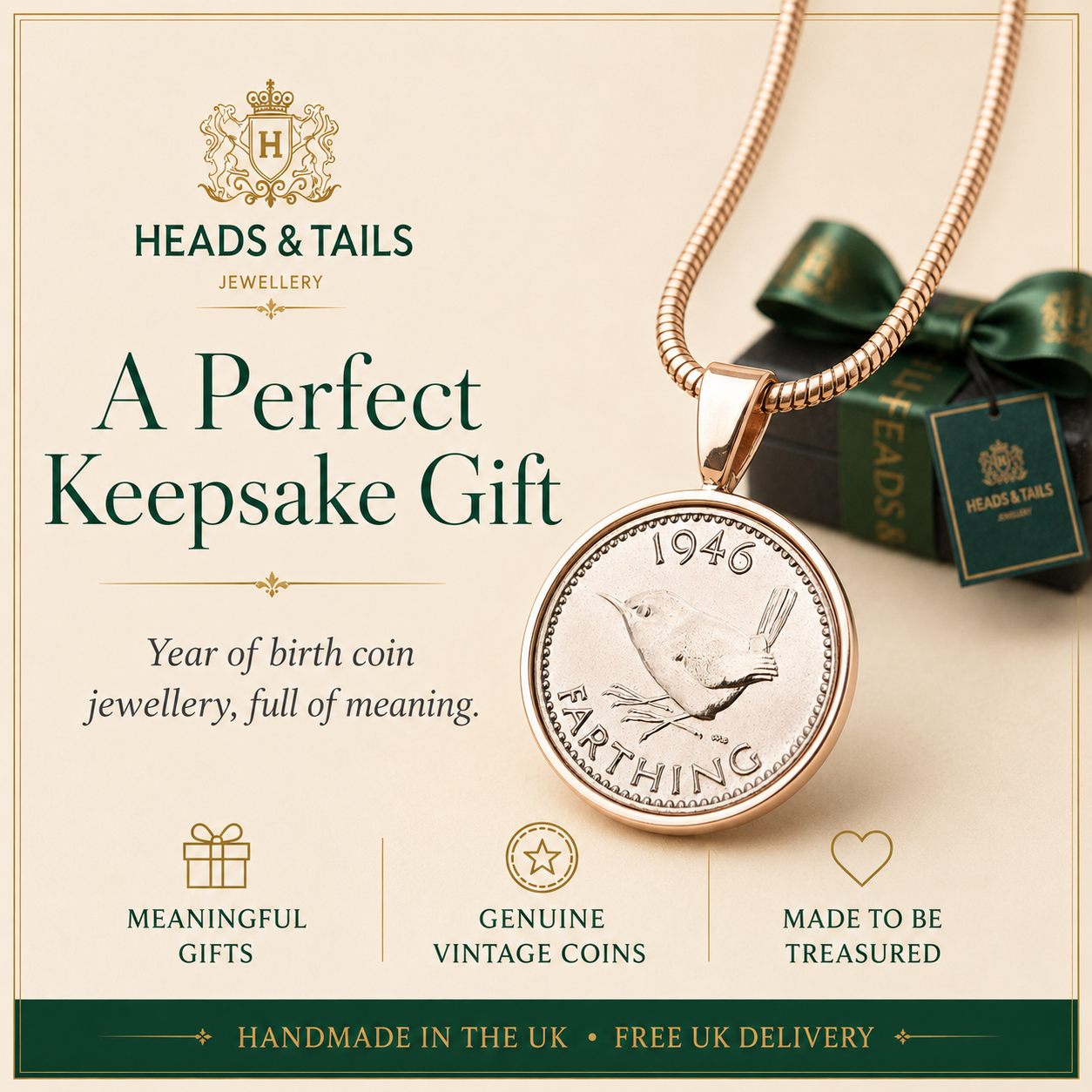 Heads and Tails Jewellery Facebook ad