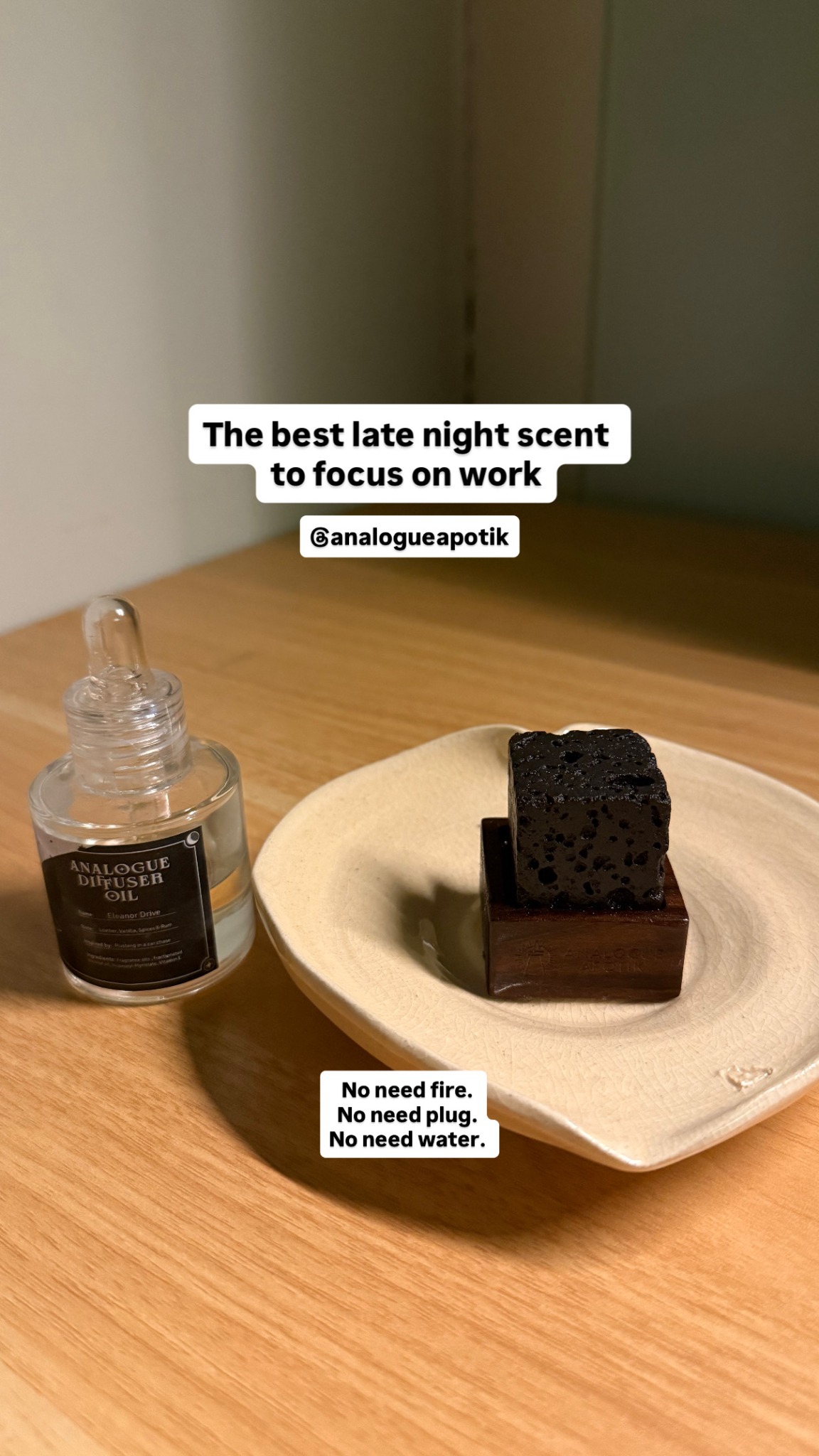 Analogue Apotik Facebook ad: A rock that scents your room