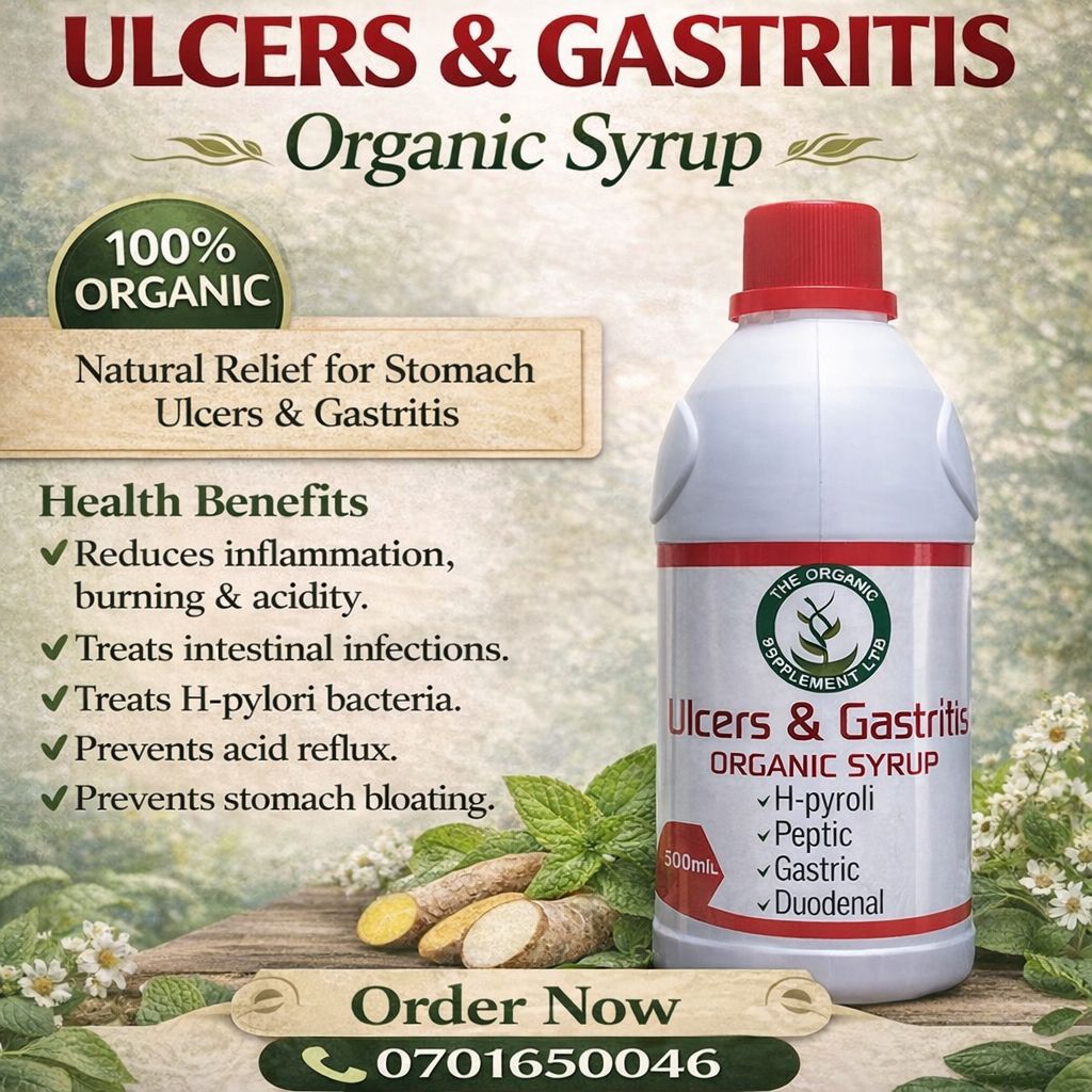 The Organic Hub- UG Facebook ad: ULCERS & GASTRITIS ORGANIC SYRUP!