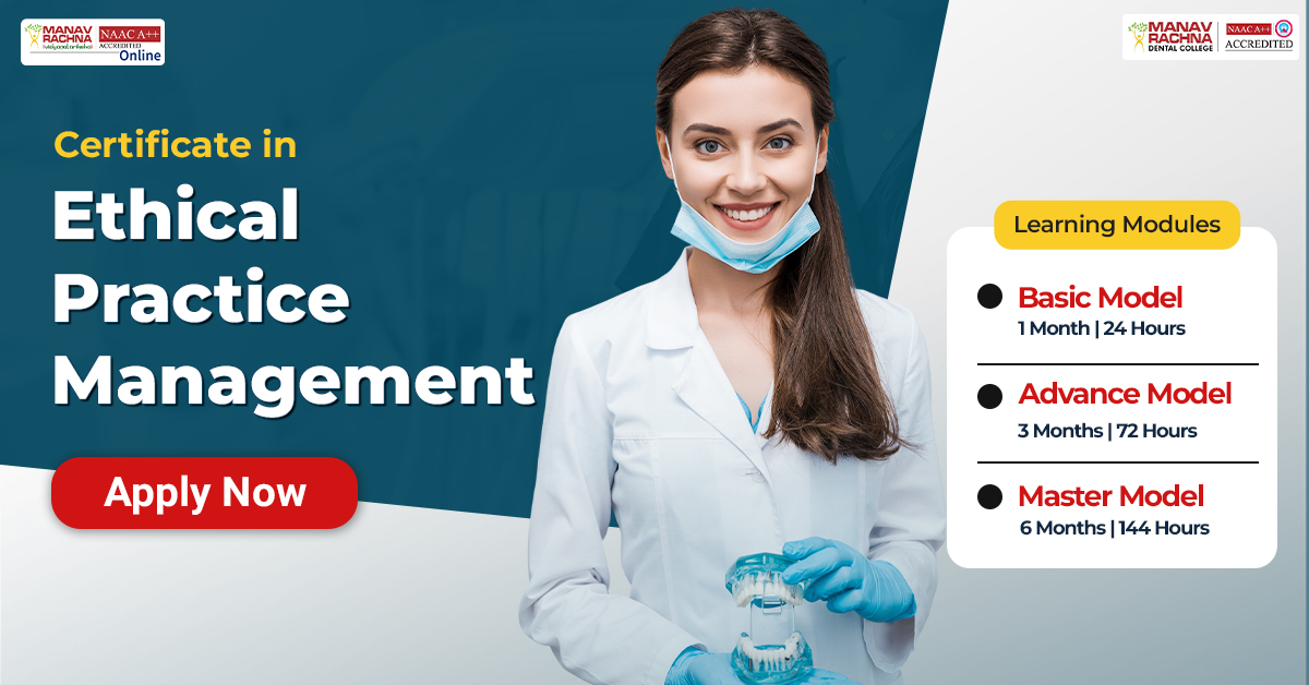 Manav Rachna Online Facebook ad: Certificate in Ethical Practice Management