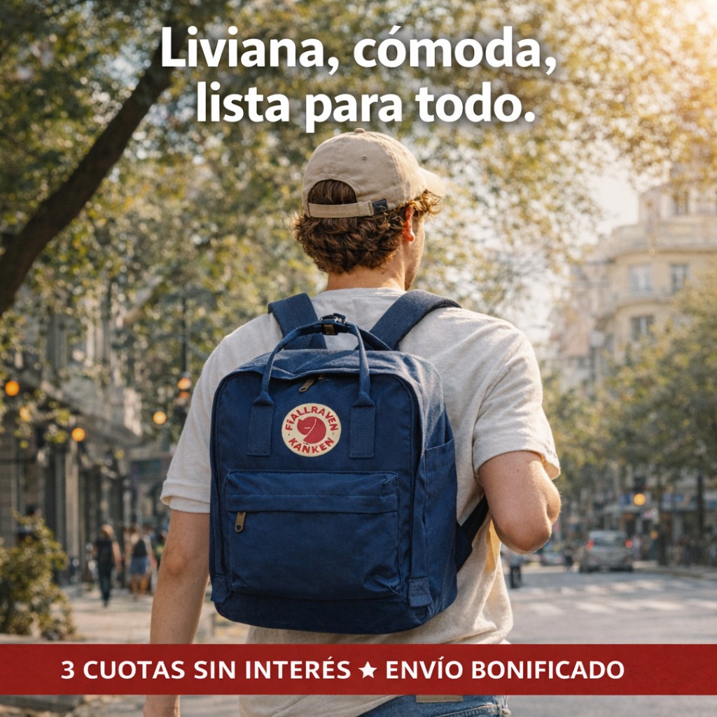 Salpicaditos Importados Facebook ad: Mochilas Fjallraven Kanken de 16 litros, originales.