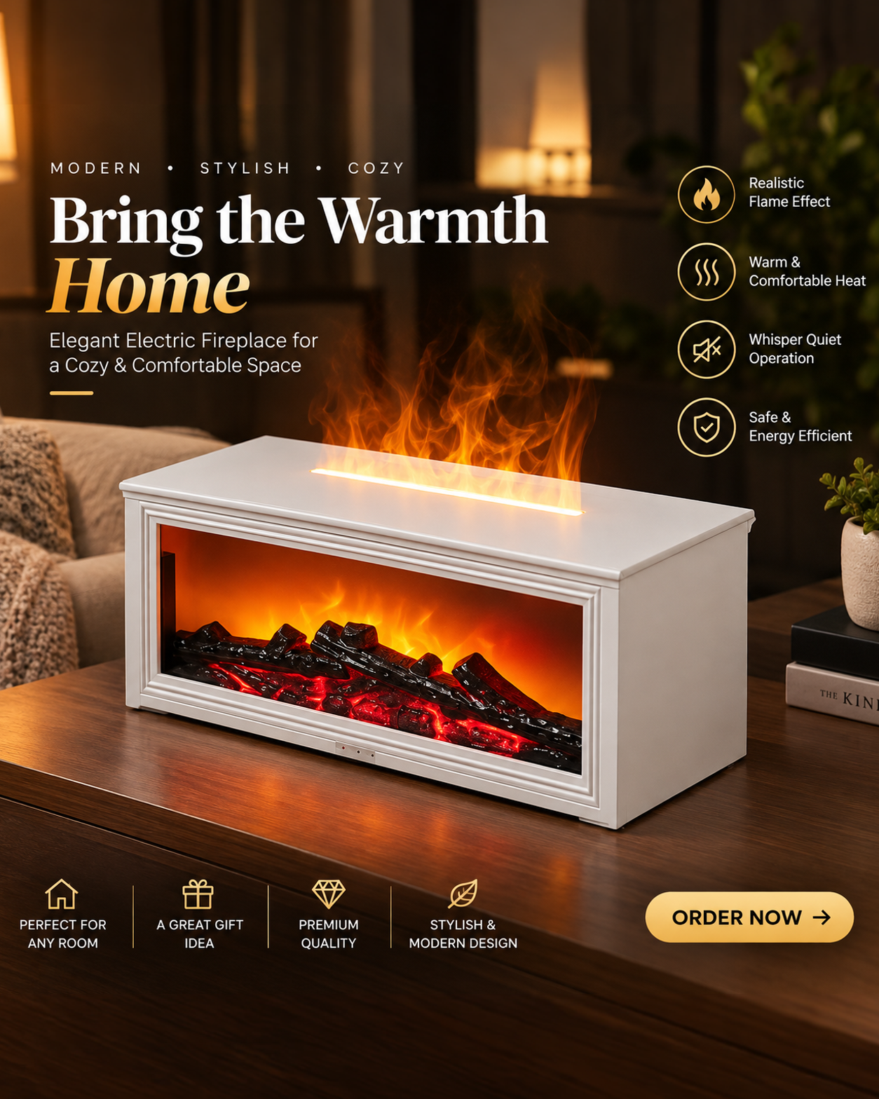 Primeaurashop Facebook ad: 3D Flame Effect + Aroma Mist | DANDIYA10: 10% OFF + Extra…
