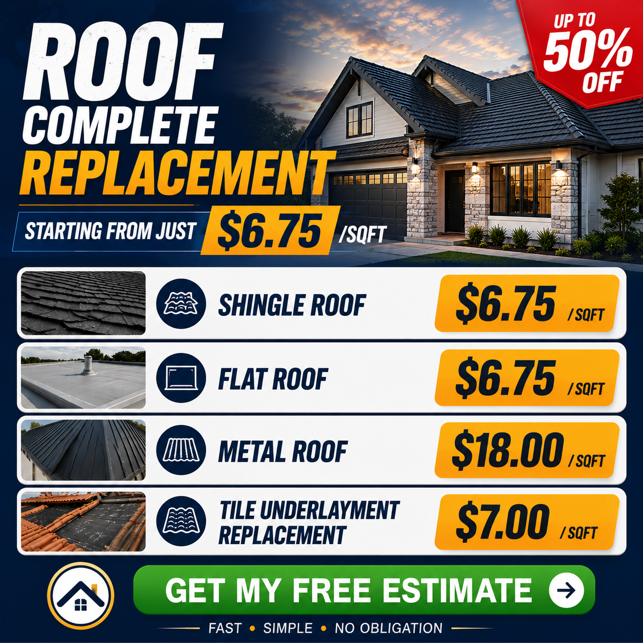 Complete Roofing Inc Facebook ad
