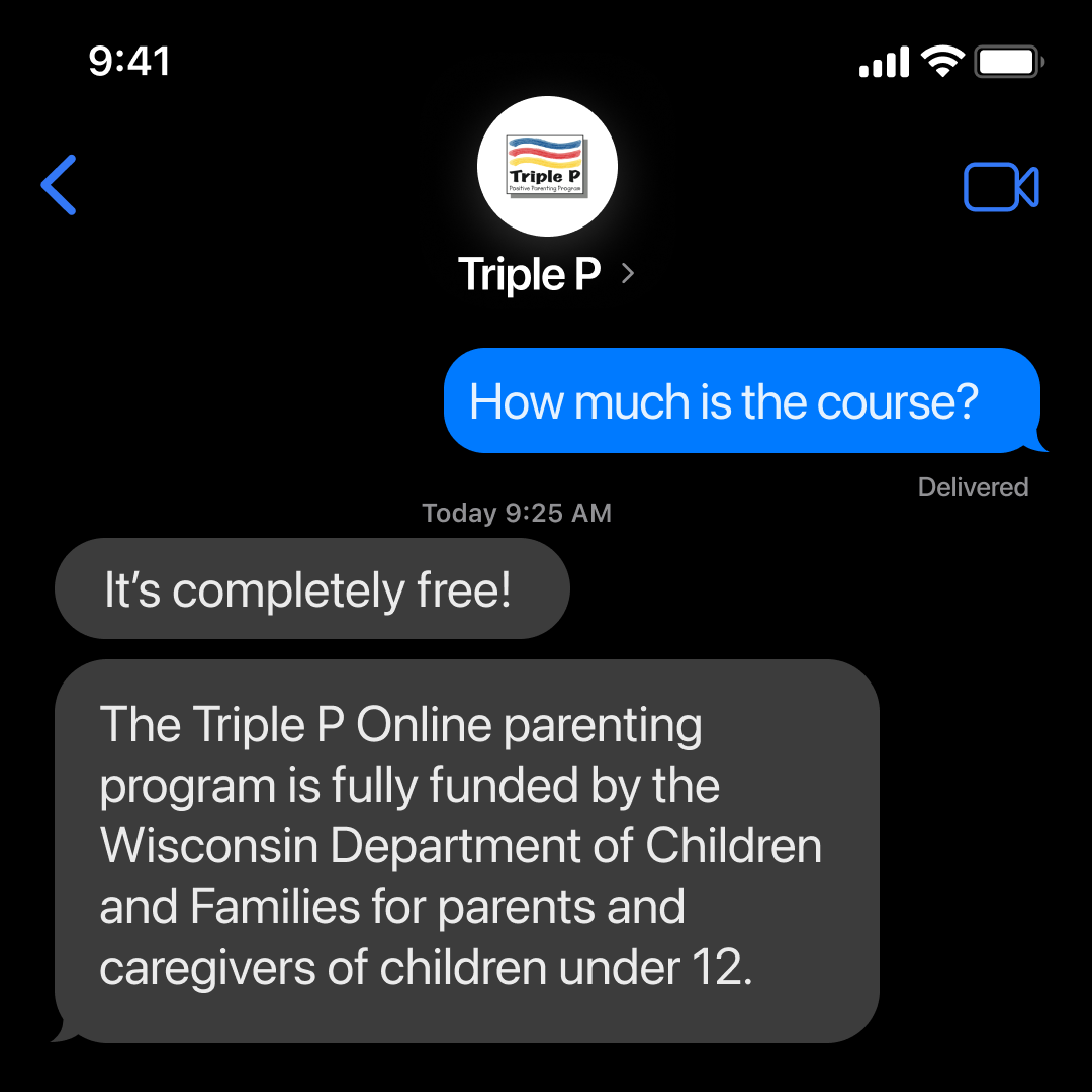 Triple P Facebook ad: FREE parenting support under 12