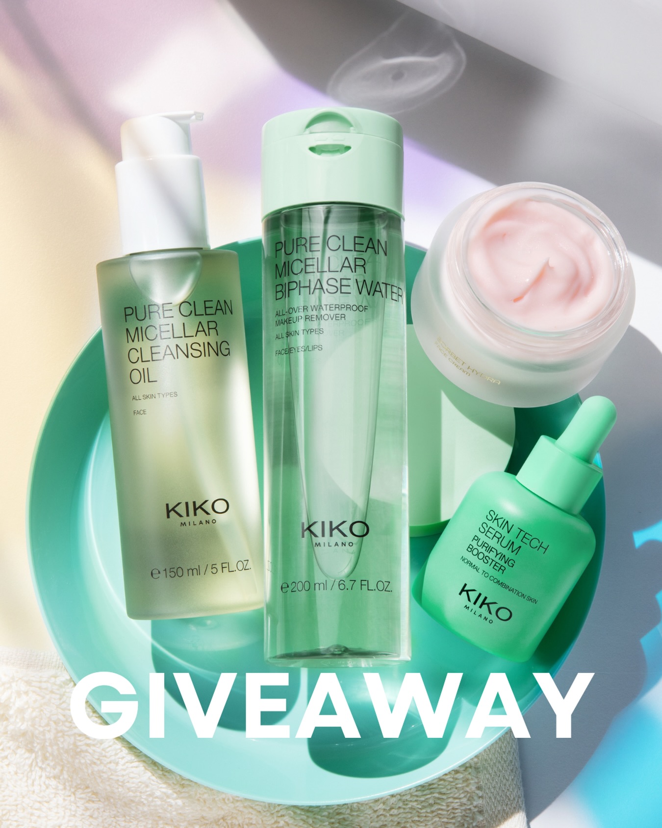 Kiko Milano Facebook ad: ¡GIVEAWAY SKINCARE GLOW!