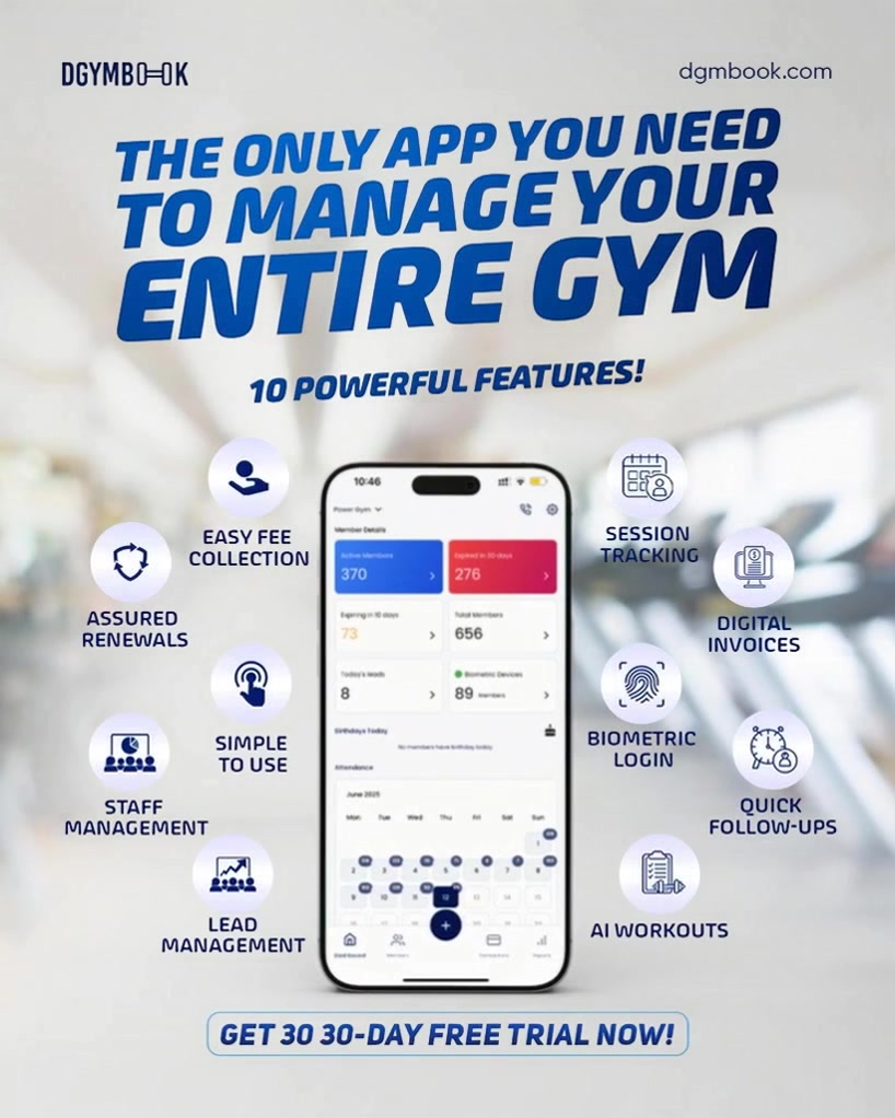 Dgymbook Facebook ad: Contact us for a free consultation