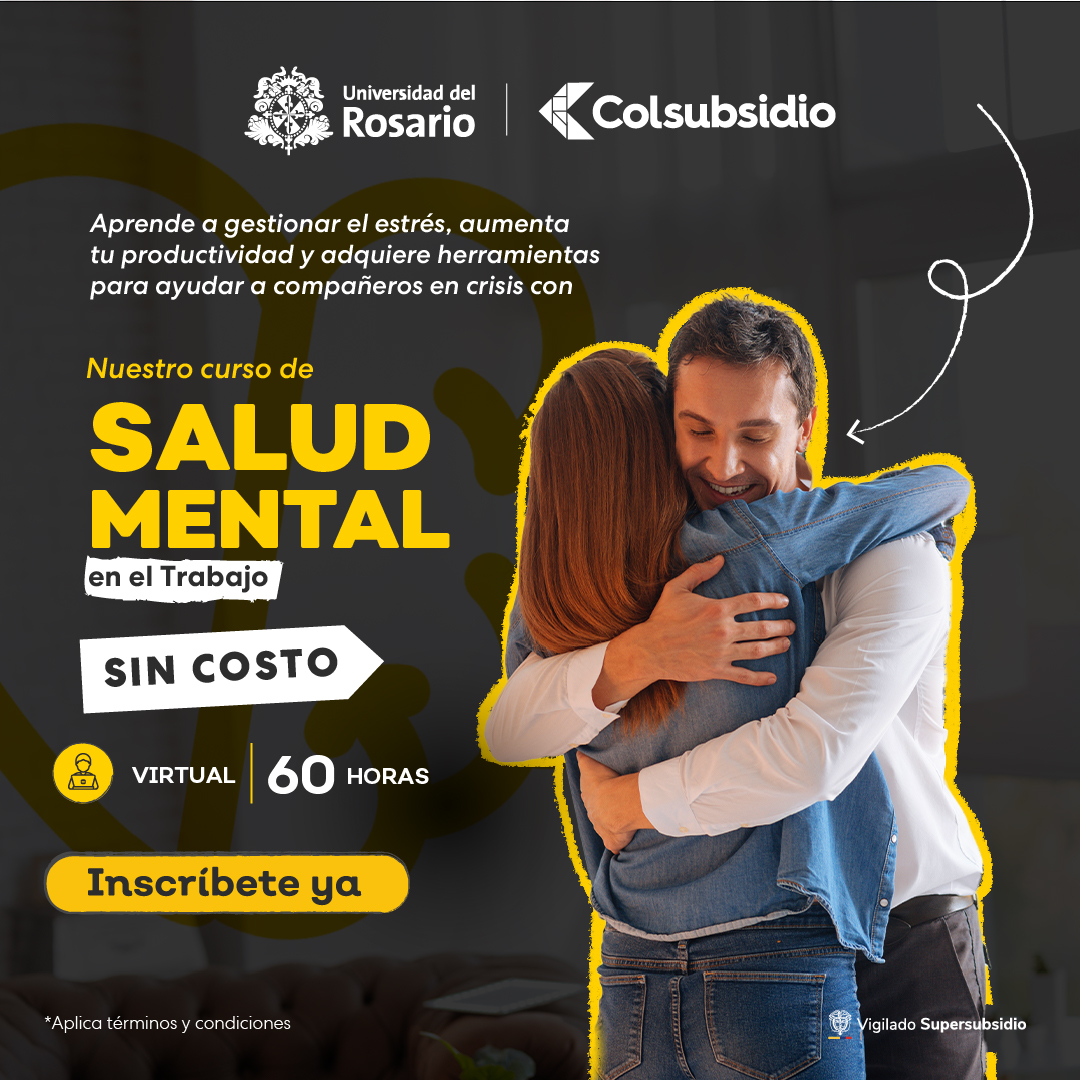 Colsubsidio Facebook ad: Curso de Salud Mental en el Trabajo