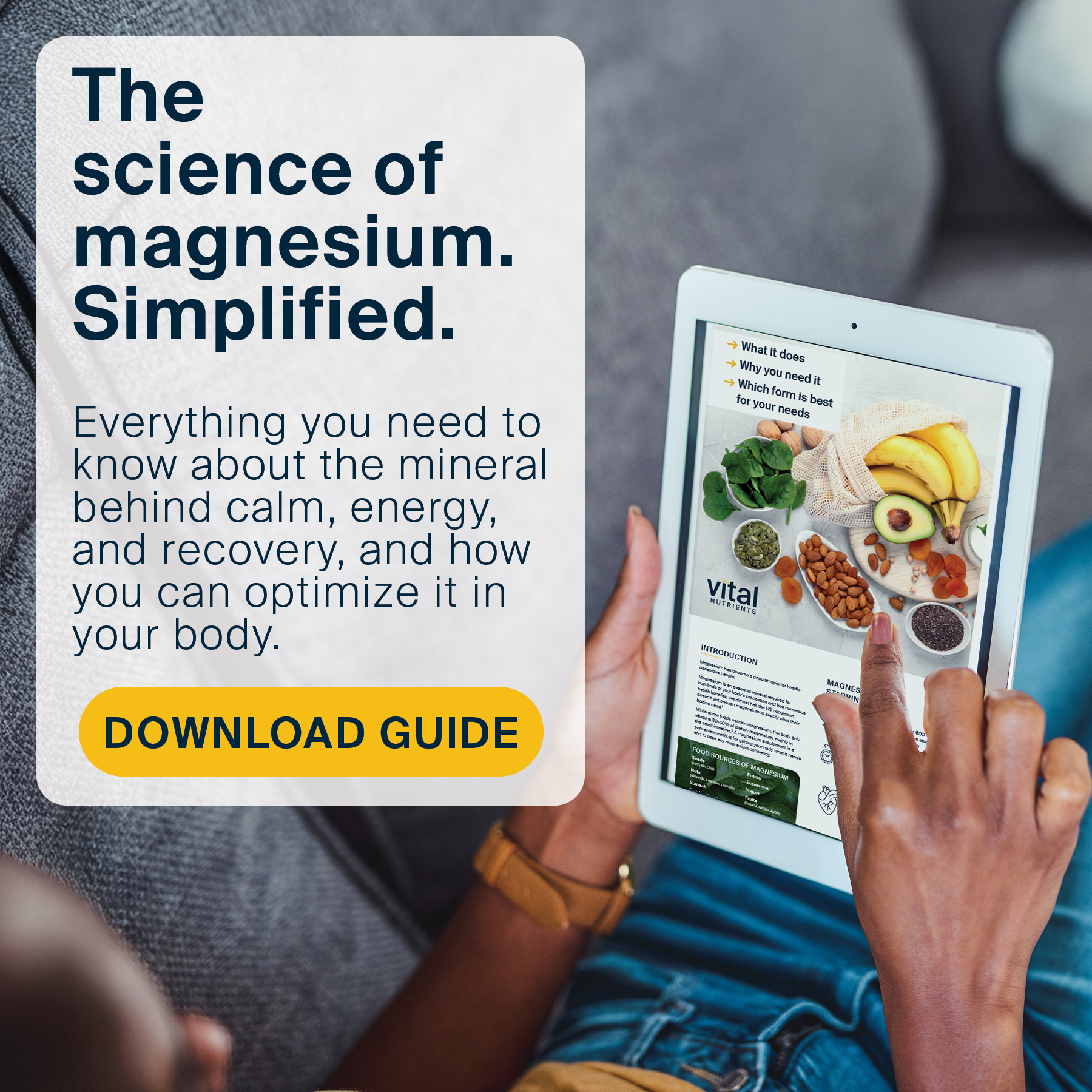 Vital Nutrients Facebook ad: Your Magnesium Guide