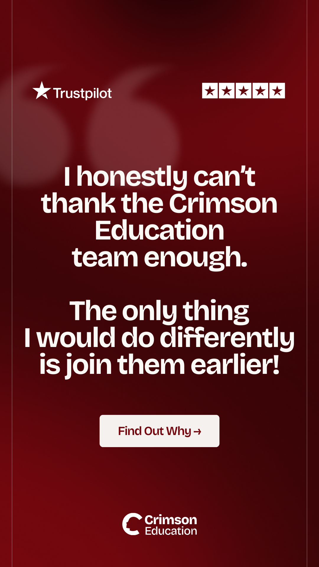 Crimson Education Facebook ad
