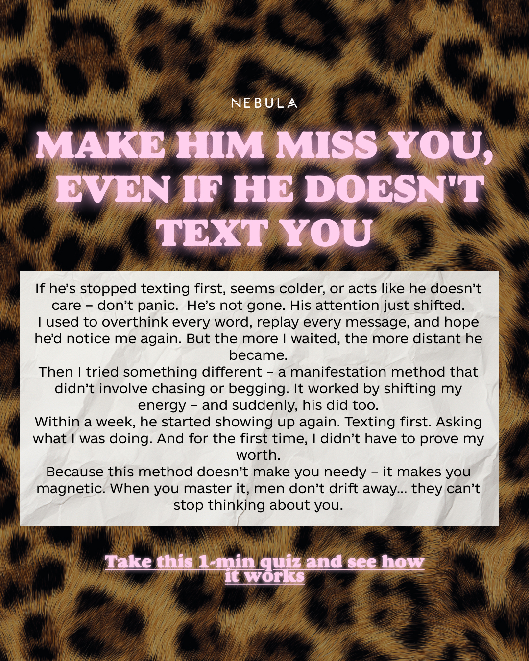 Nebula: Attract True Love Facebook ad: Attract Your Person