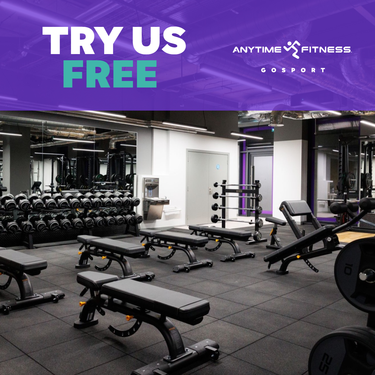 Anytime Fitness Gosport Facebook ad from Sep 23, 2025