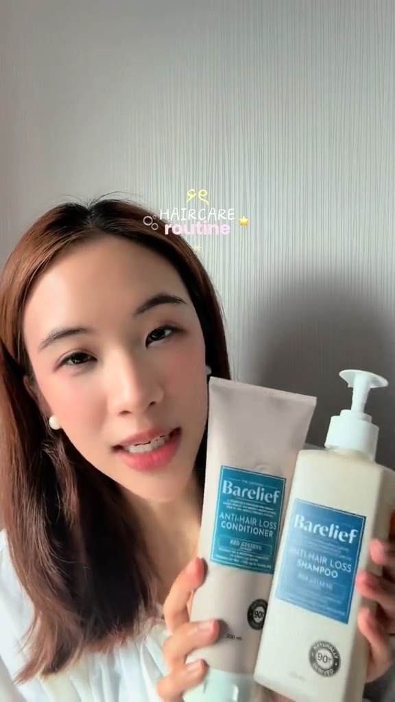 Barelief Thailand Facebook ad: 30+ Hair Care Routine ตามแบบคุณมิ้น