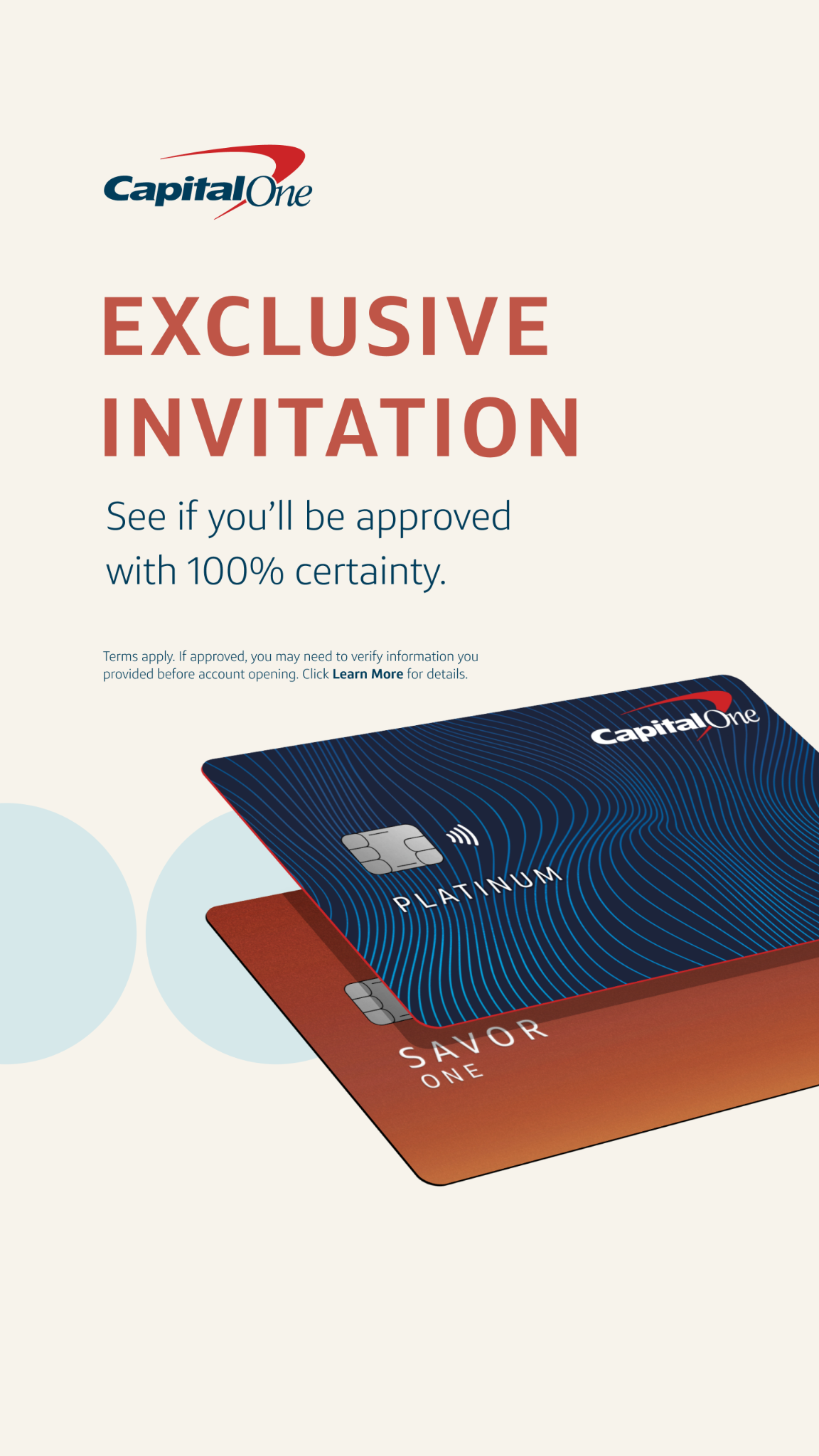 Capital One Facebook ad