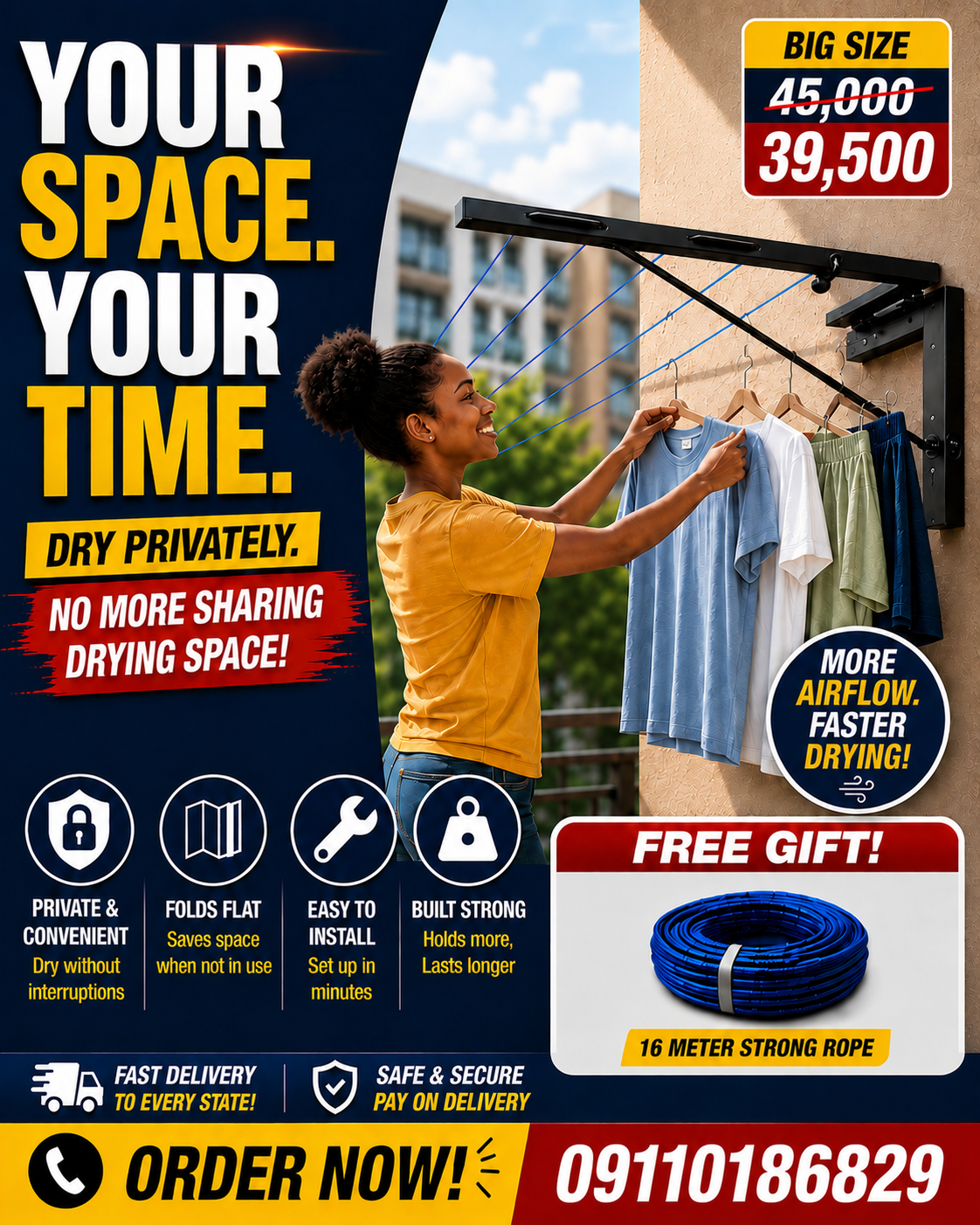 Smart Home Essentials Facebook ad: PROMO PRICE! Dry More. Pay Less.