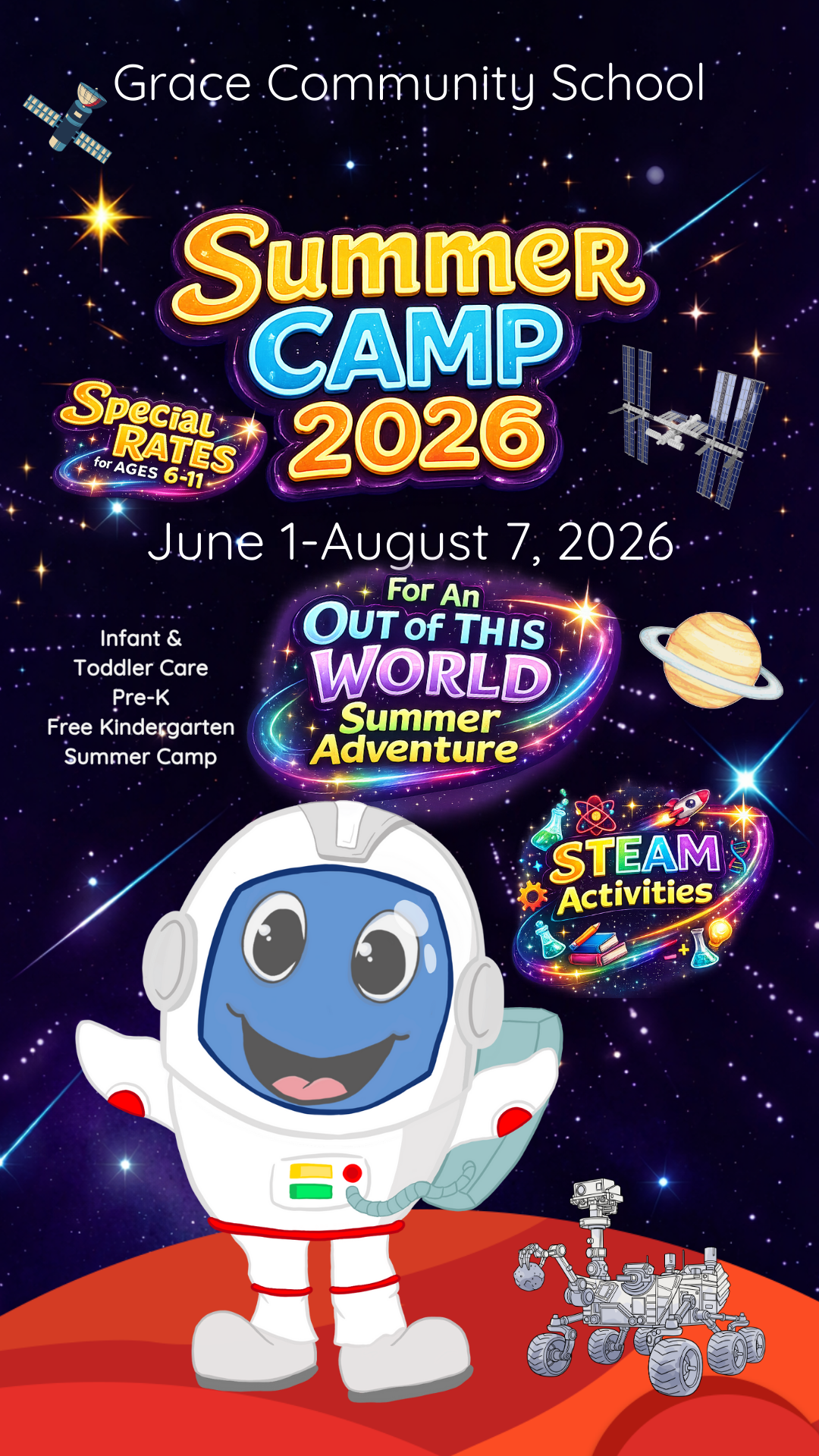Grace Community School Facebook ad from Feb 18, 2026